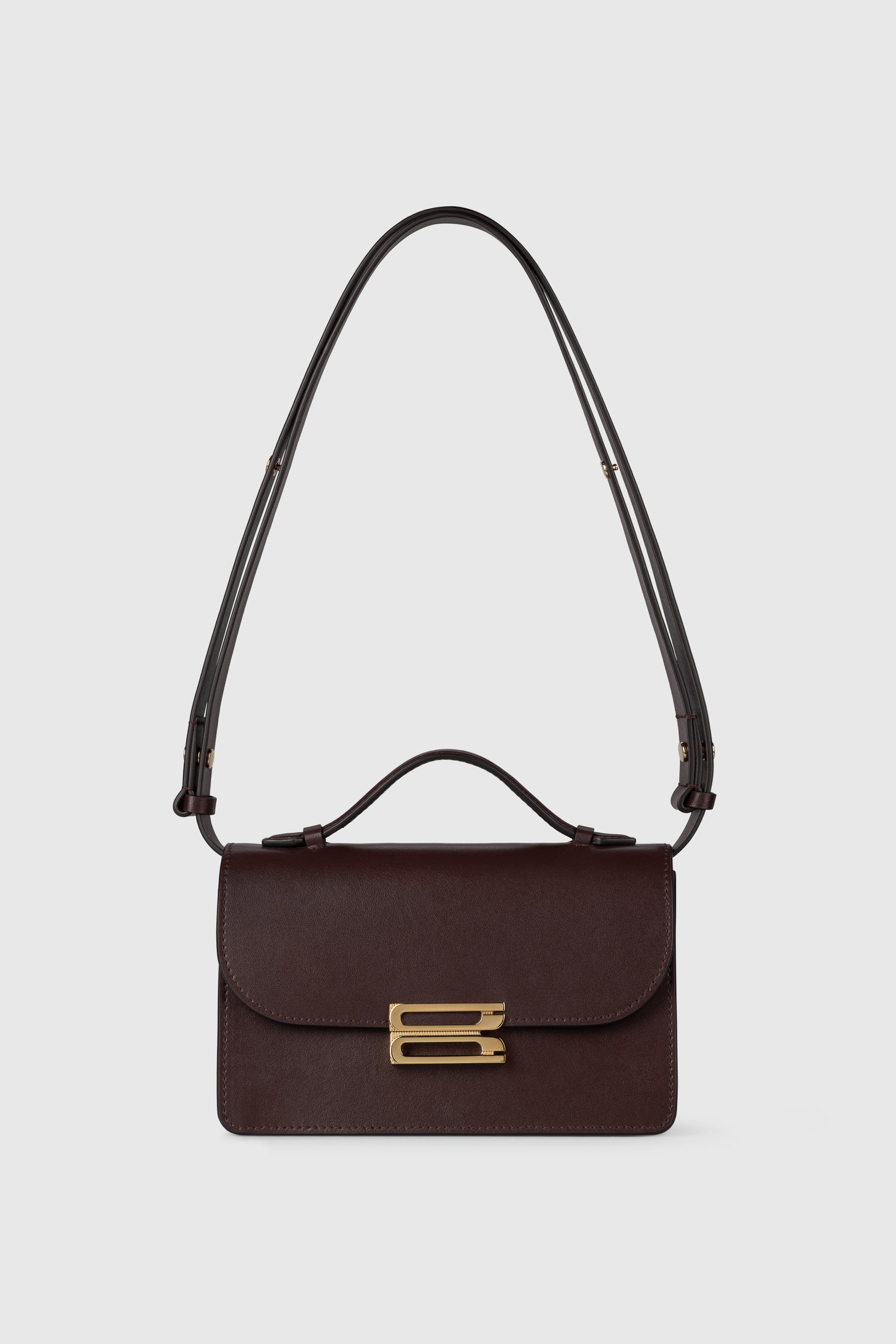 Dorian Bag Small Burgundy Shiny Calf Leather