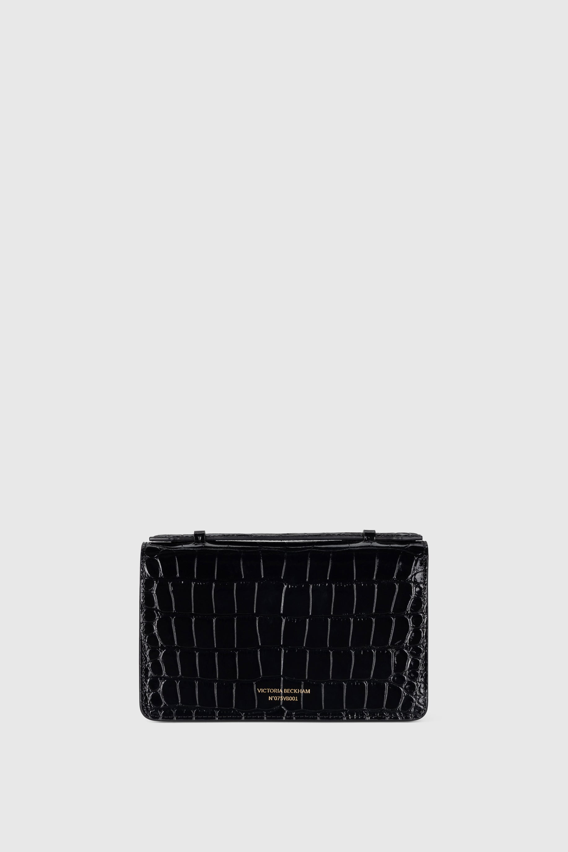 Dorian Bag Small Black Croc Embossed Leather
