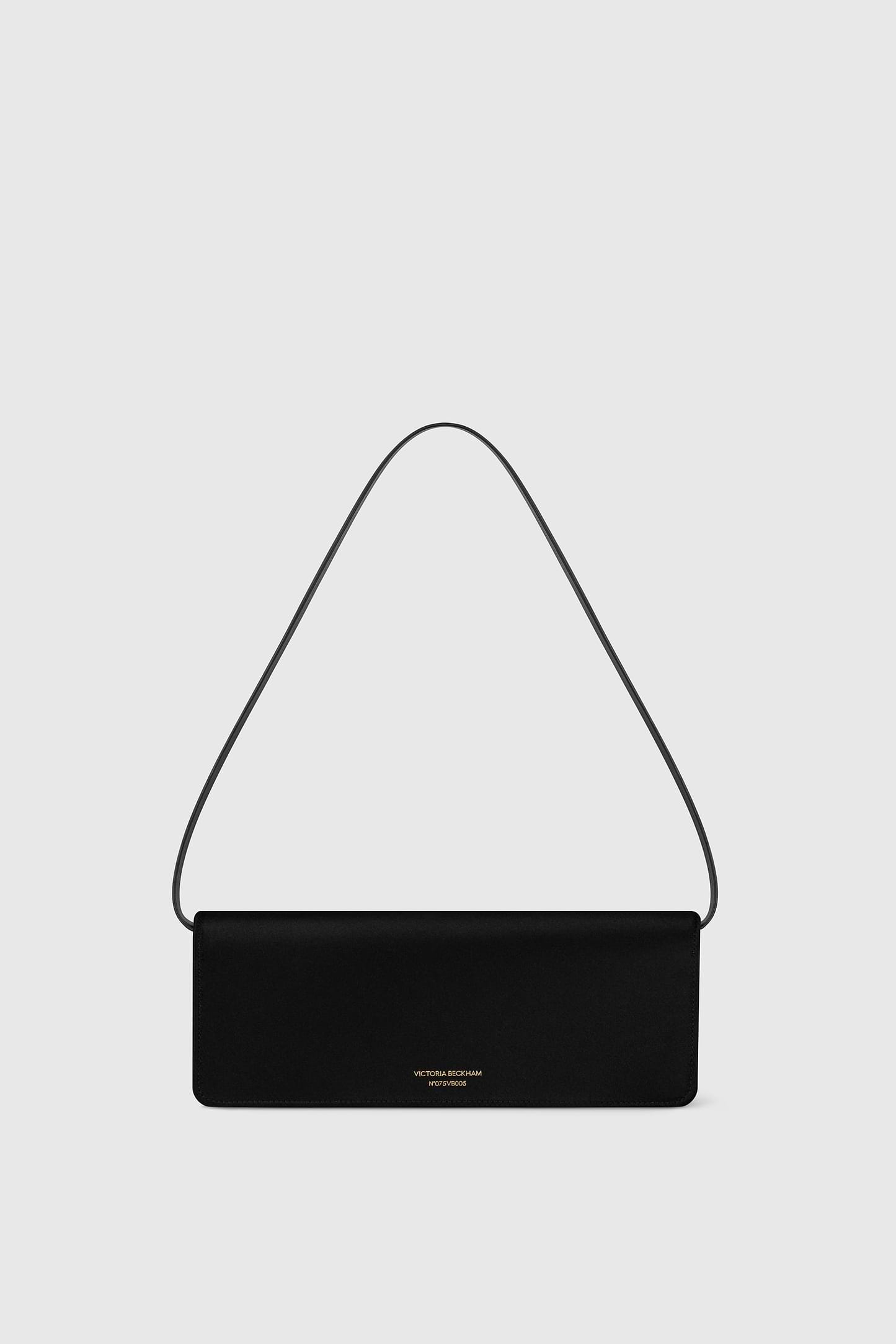 Dorian East-West Clutch Black Satin