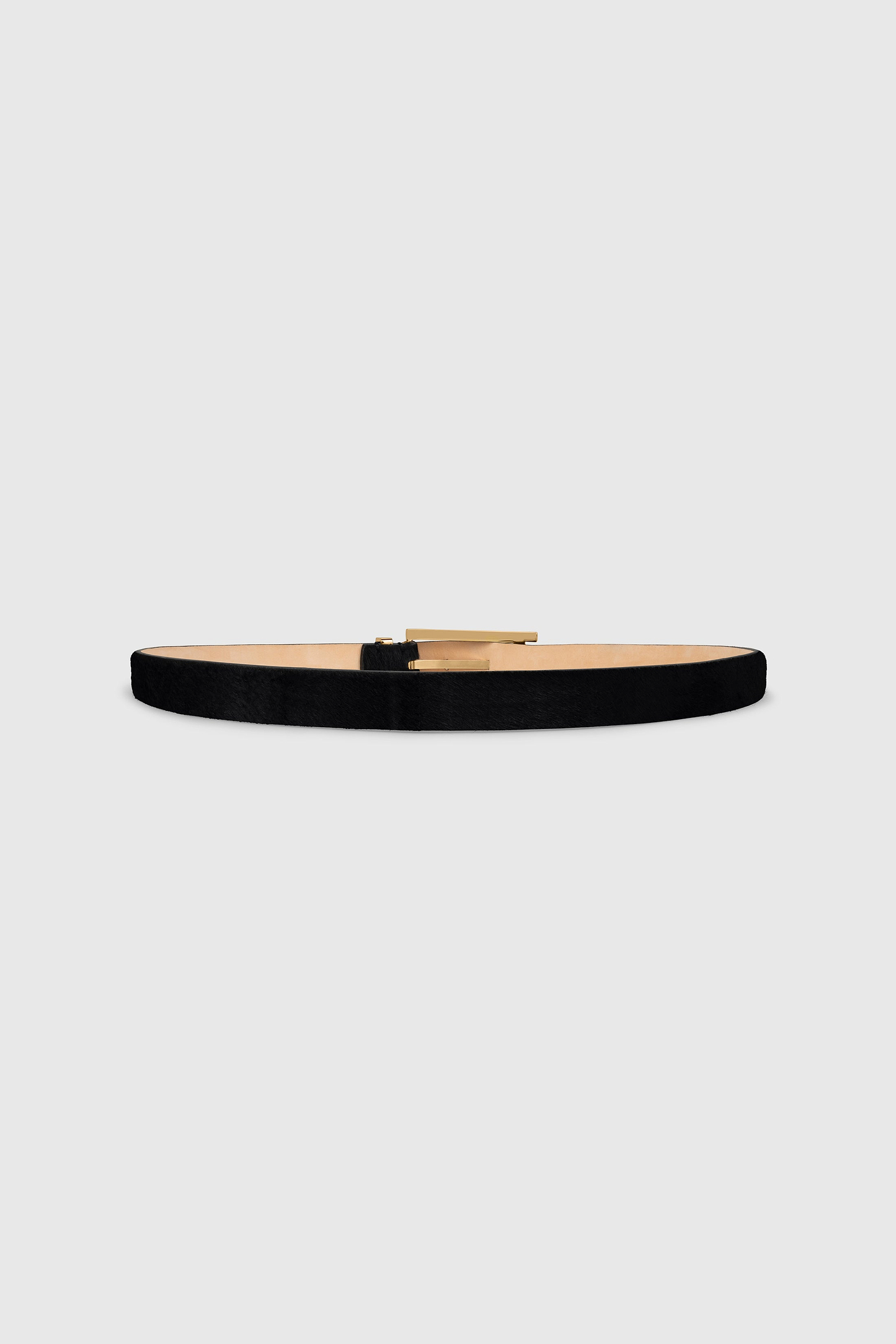 Dorian Pin-Buckle Belt 25mm Black Hair Calf Leather