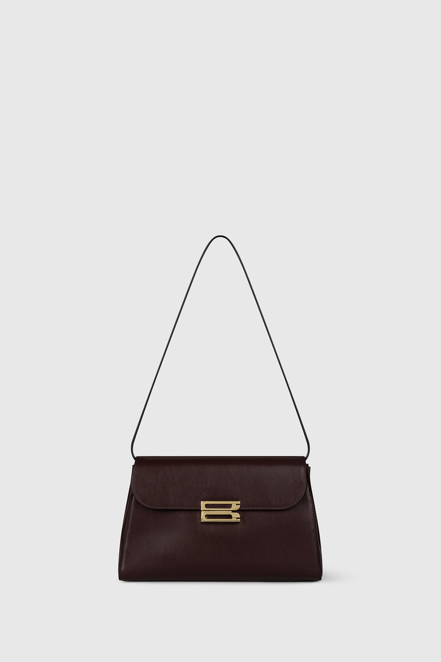 Dorian Trapeze Bag Burgundy Shiny Calf Leather