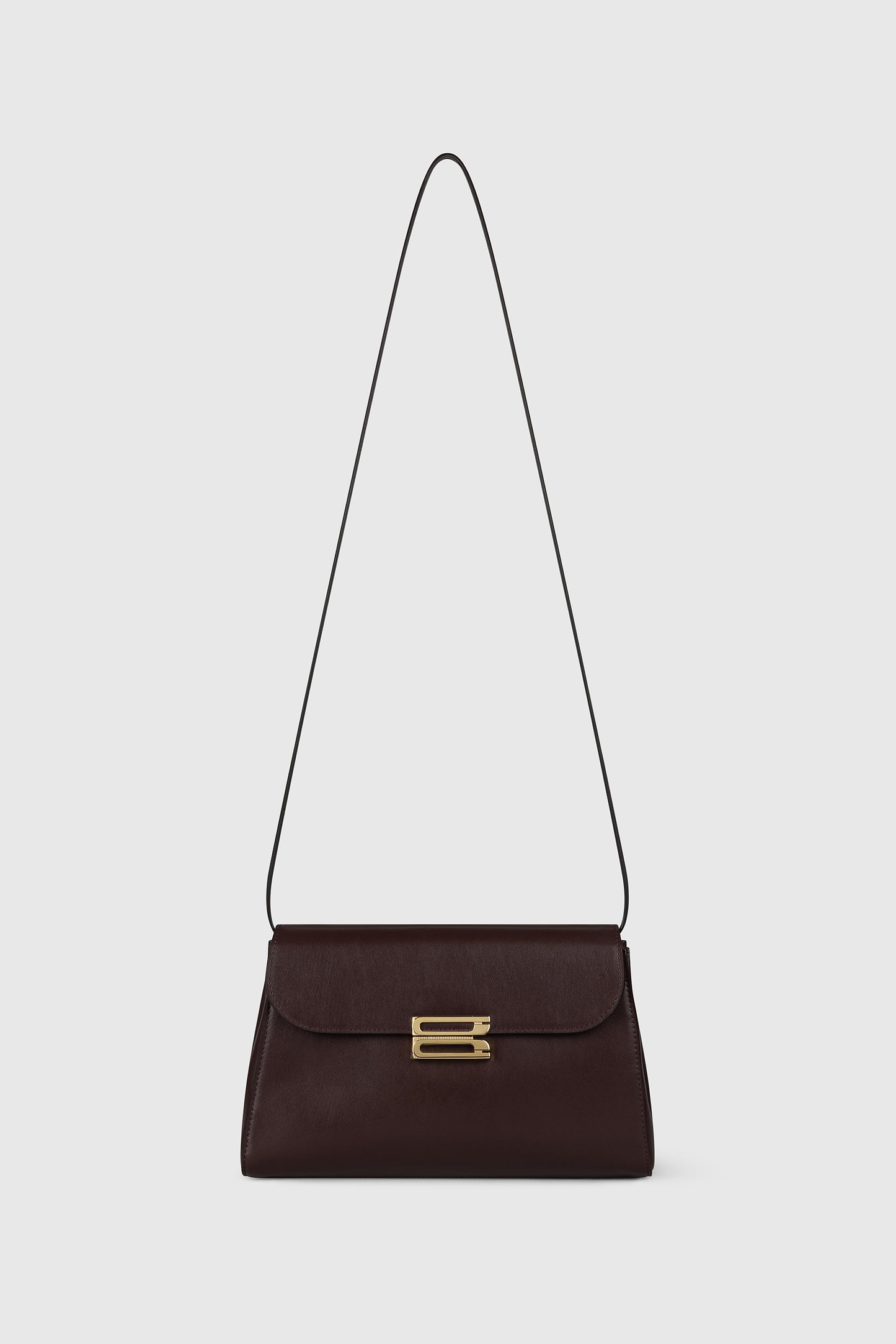 Dorian Trapeze Bag Burgundy Shiny Calf Leather