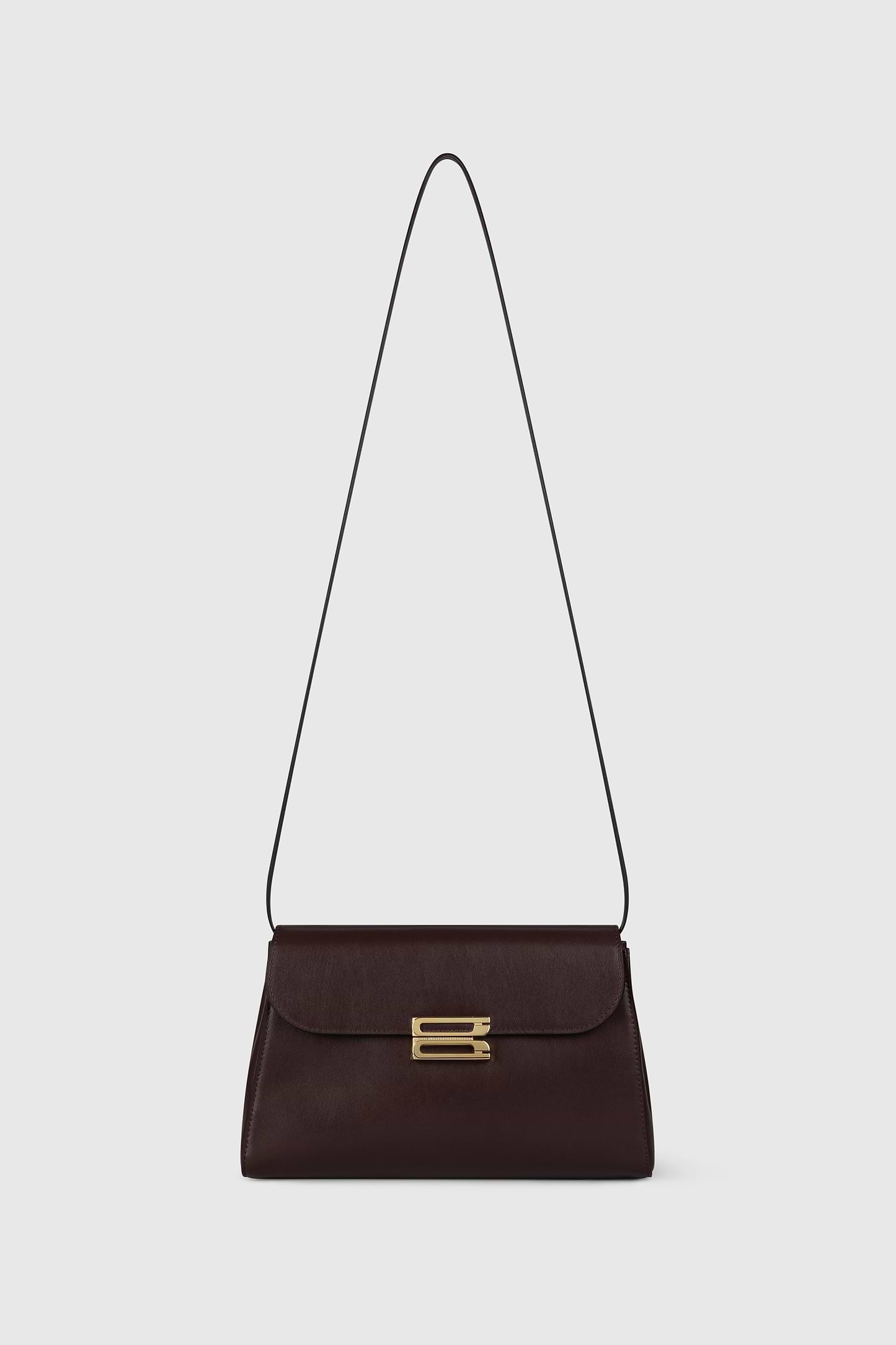 Dorian Trapeze Bag Burgundy Shiny Calf Leather