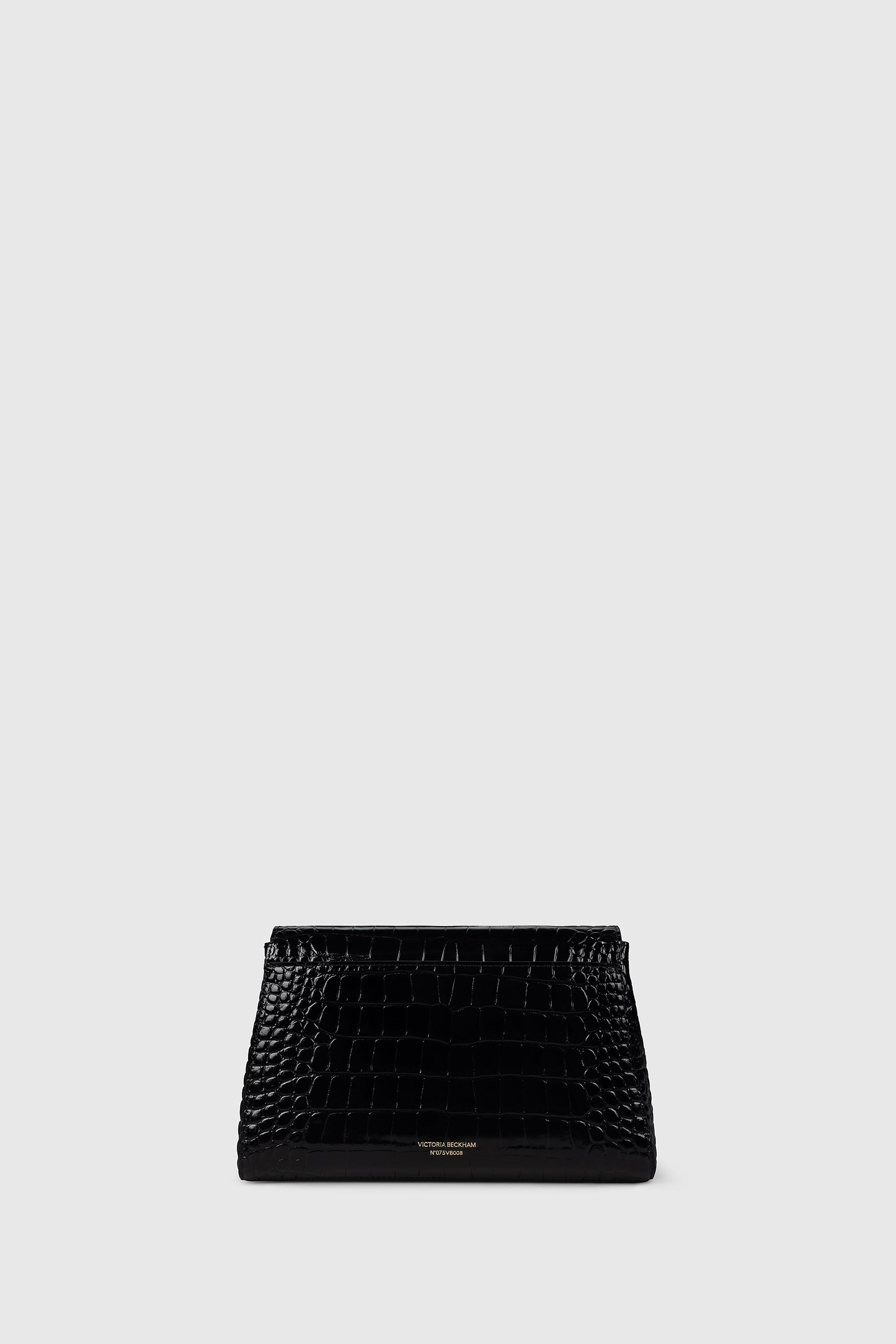 Dorian Trapeze Bag Black Croc Embossed Leather