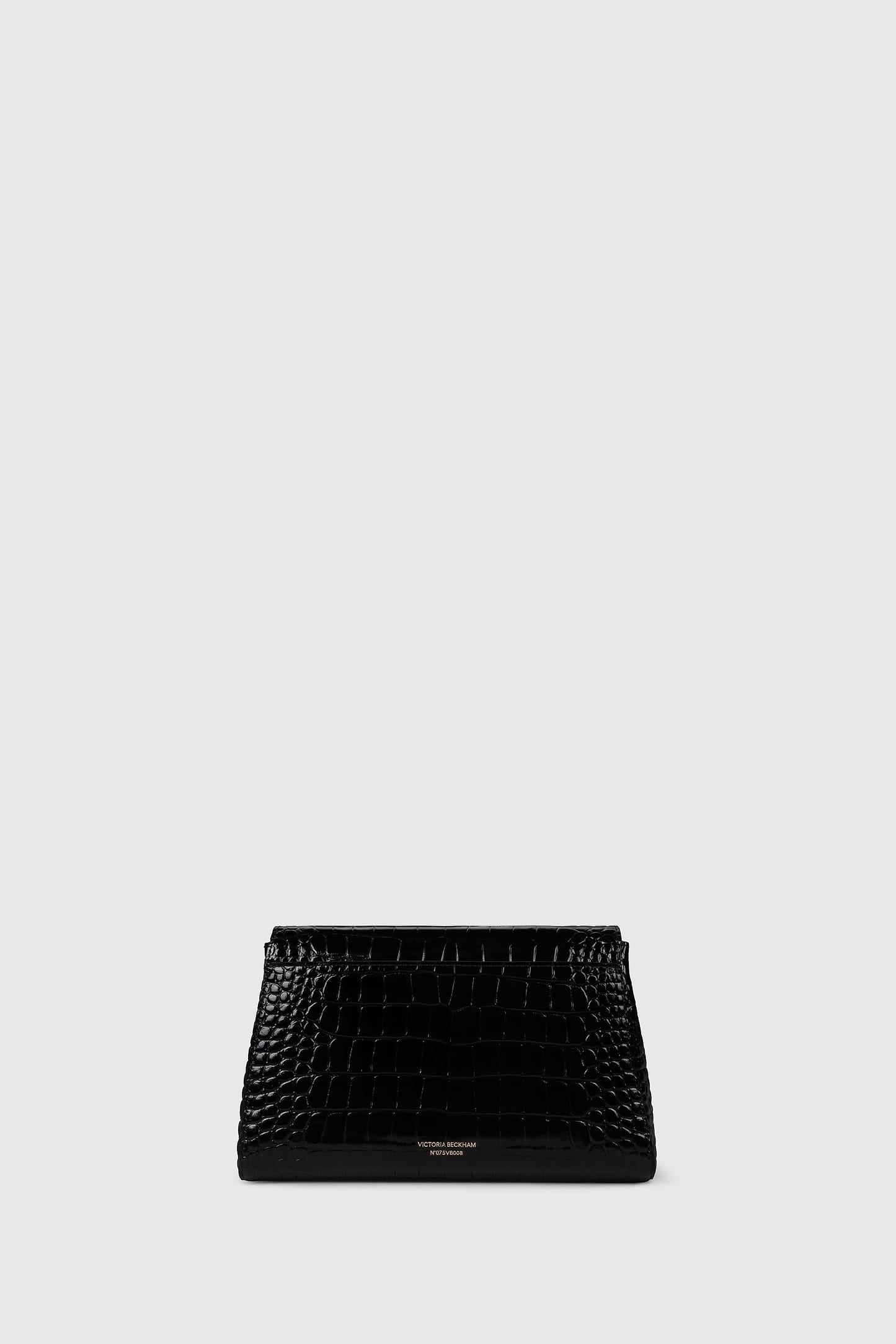 Dorian Trapeze Bag Black Croc Embossed Leather