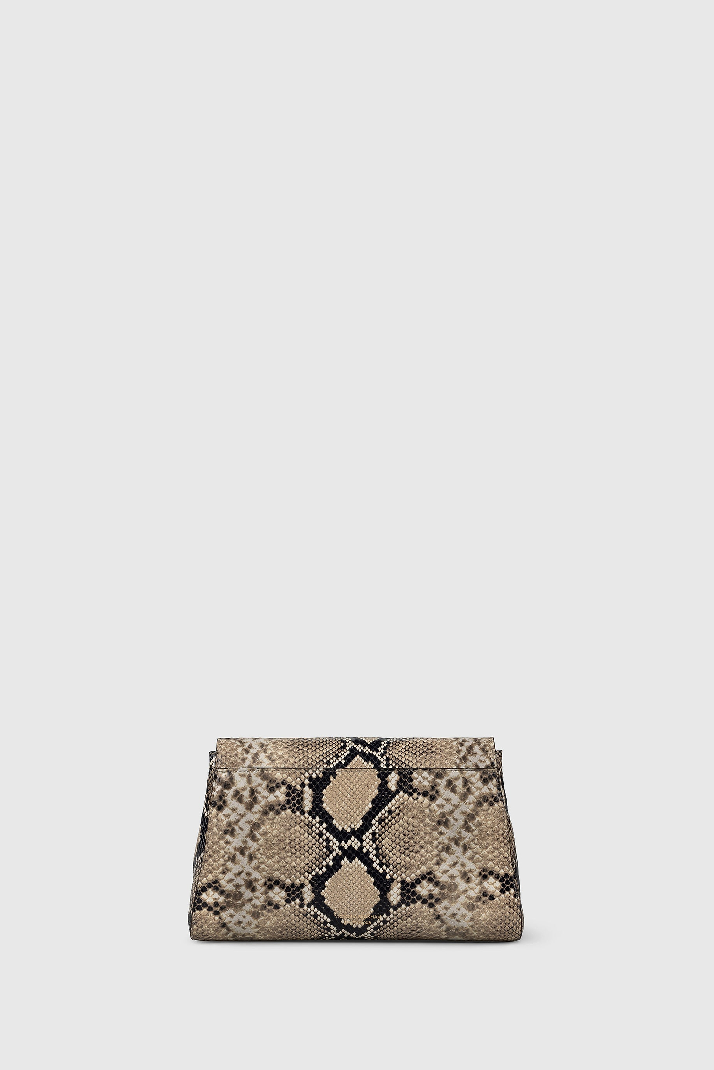 Dorian Trapeze Bag Natural Brown Snake Print Leather