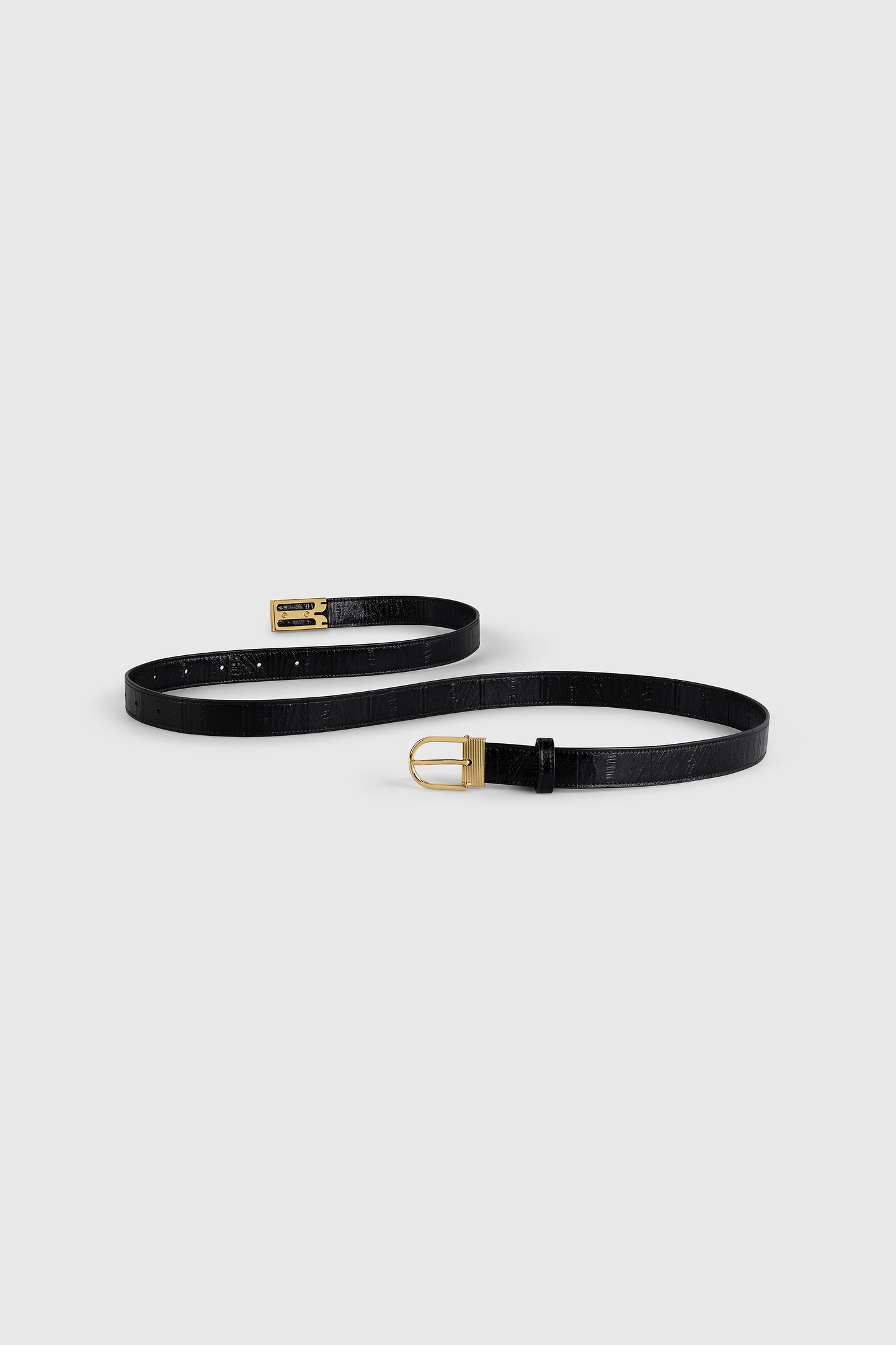 Dorian B Finite Belt 20mm Black Printed Leather