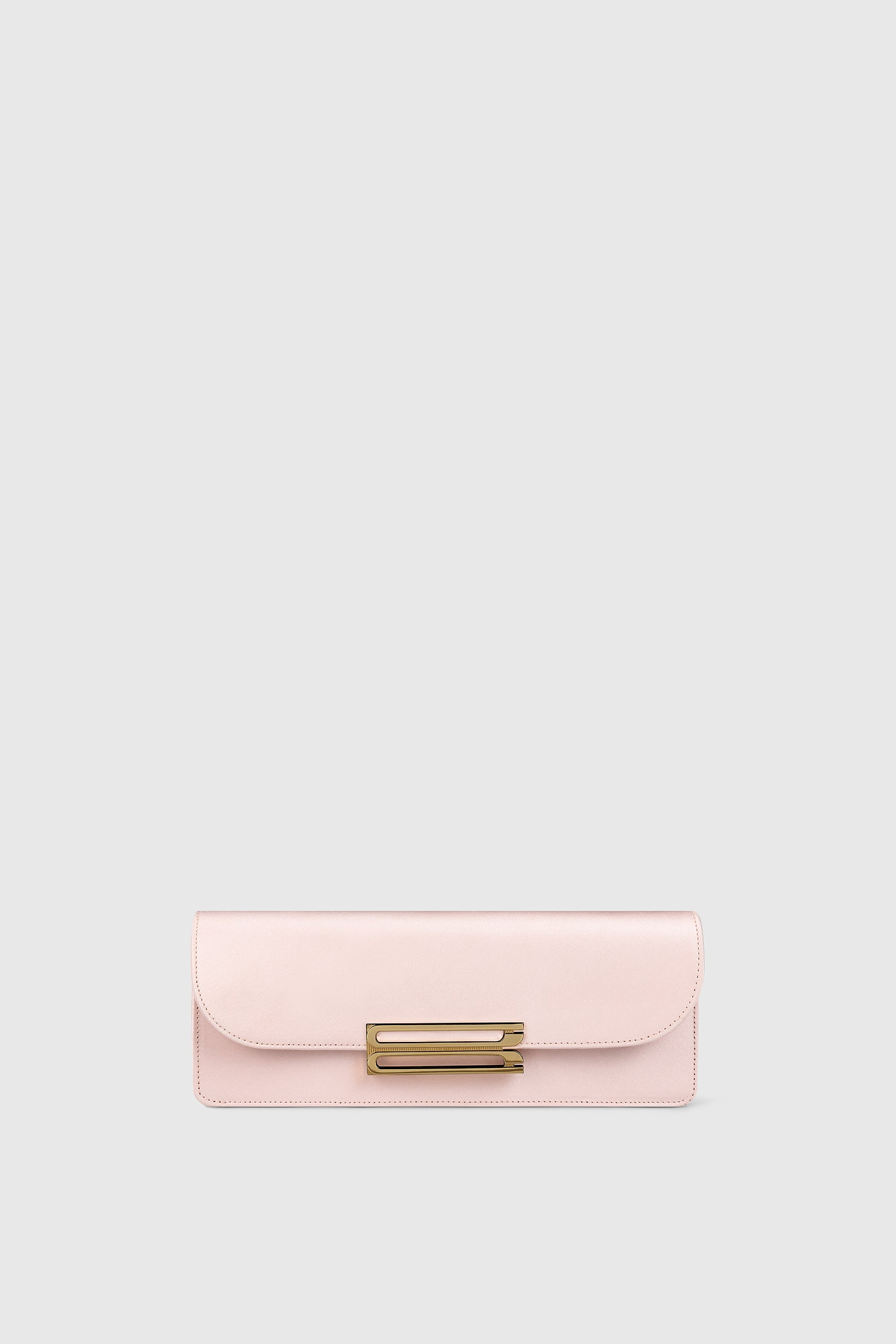Dorian East-West Clutch Pink Satin