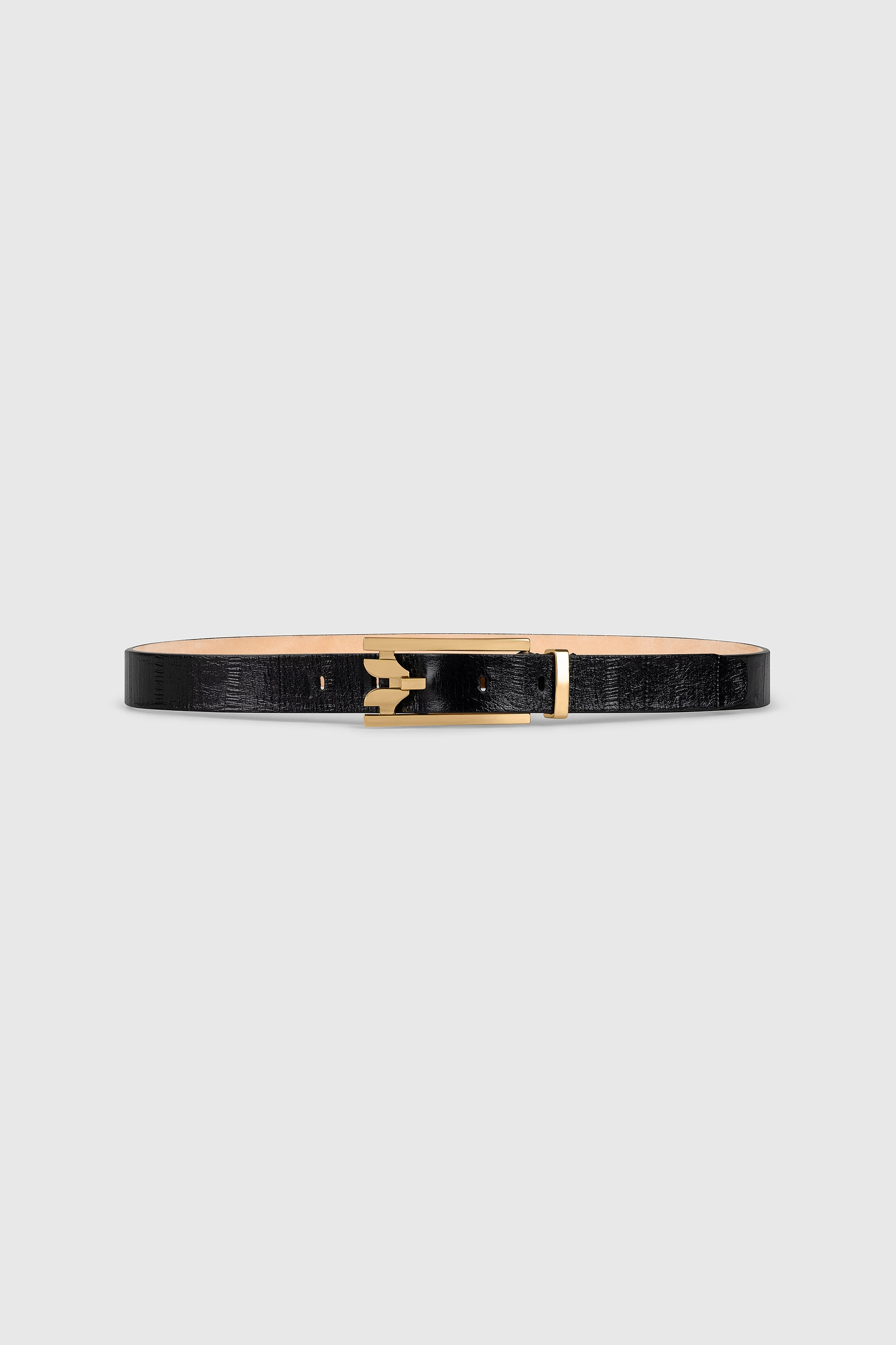 Dorian Pin-Buckle Belt 25mm Black Printed Leather