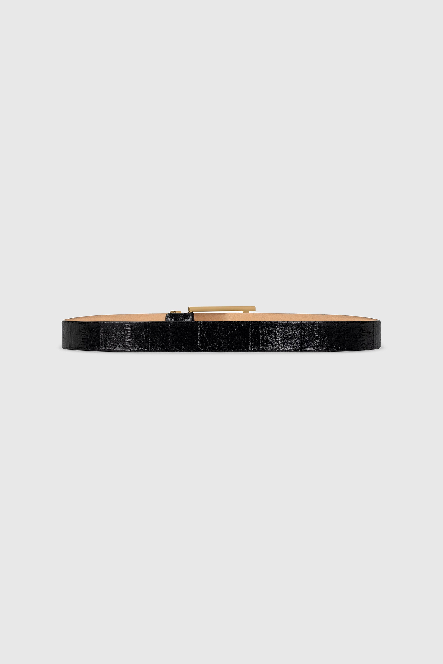 Dorian Pin-Buckle Belt 25mm Black Printed Leather