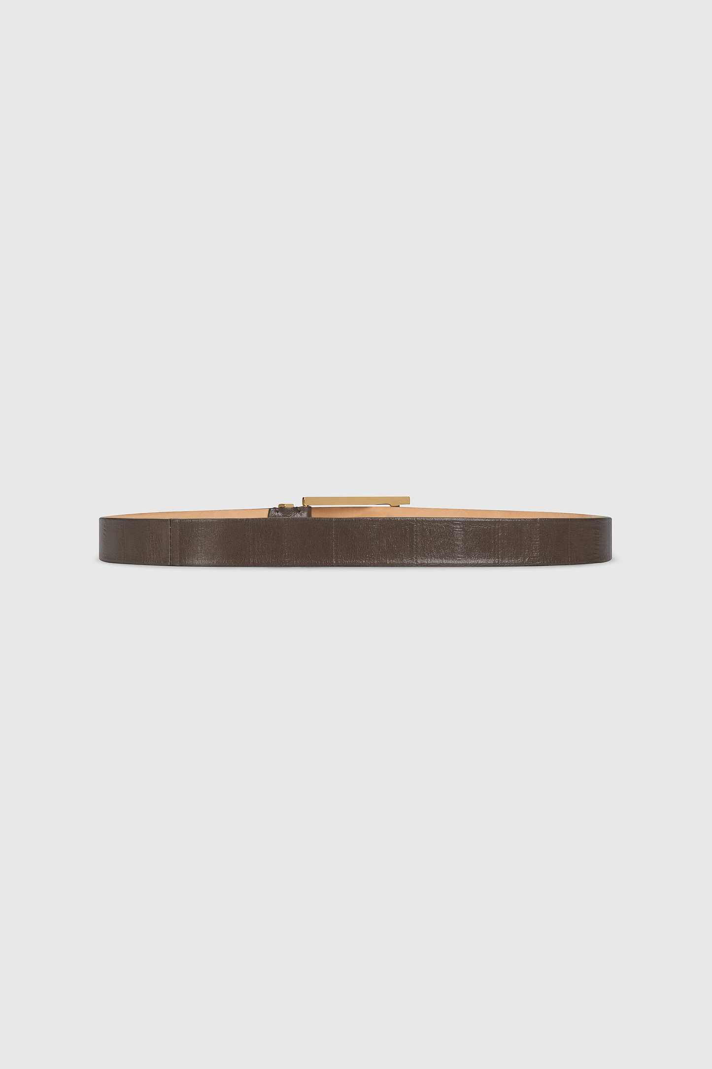 Dorian Pin-Buckle Belt 25mm Dark Taupe Printed Leather