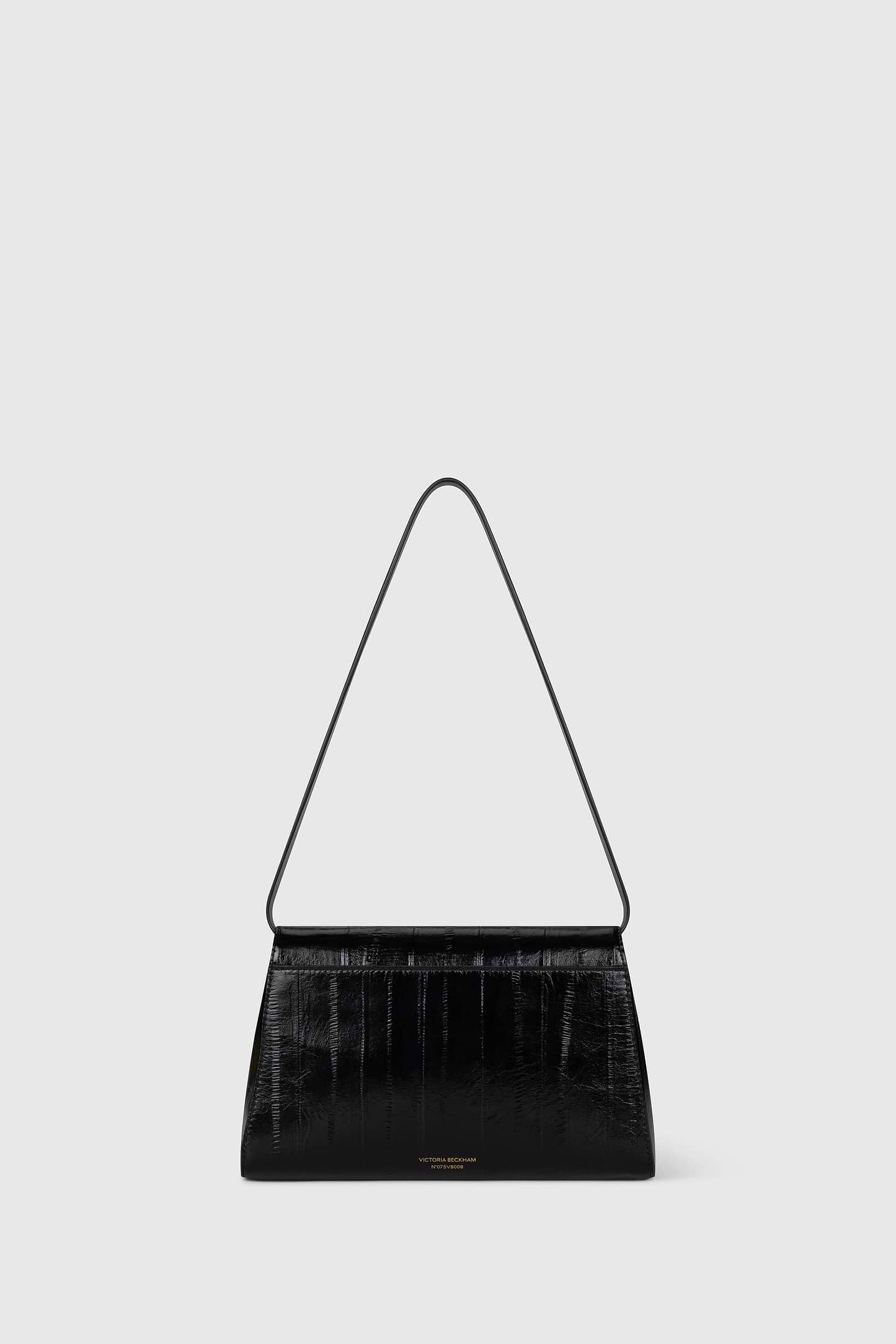 Dorian Trapeze Bag Black Printed Leather