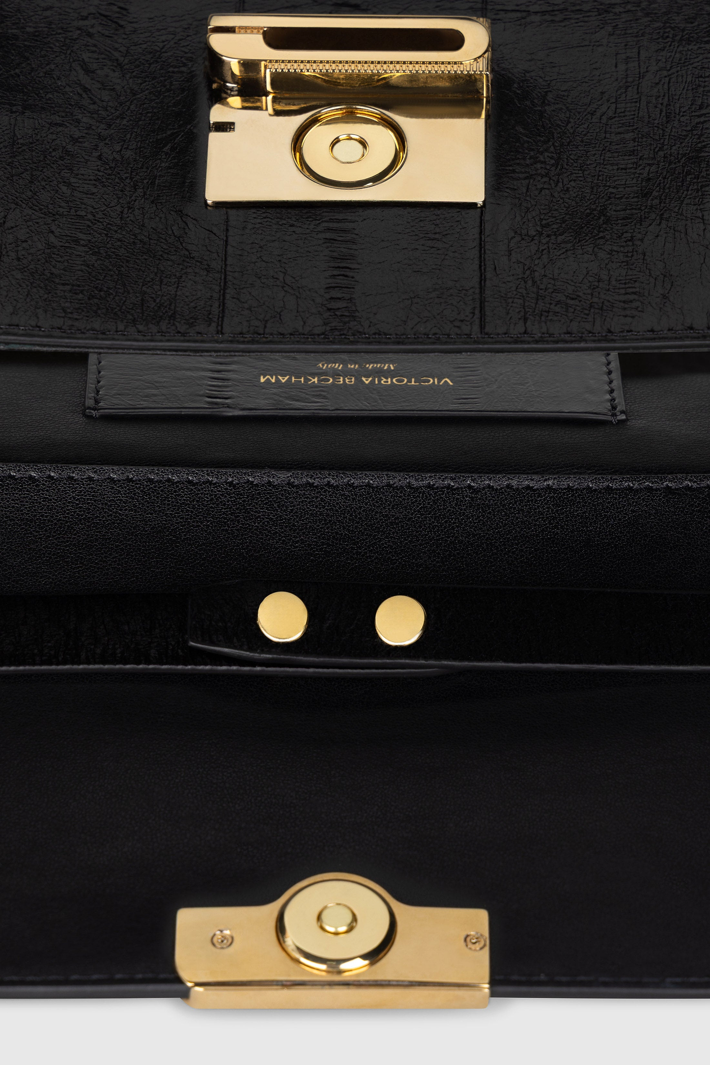 Dorian Trapeze Bag Black Printed Leather