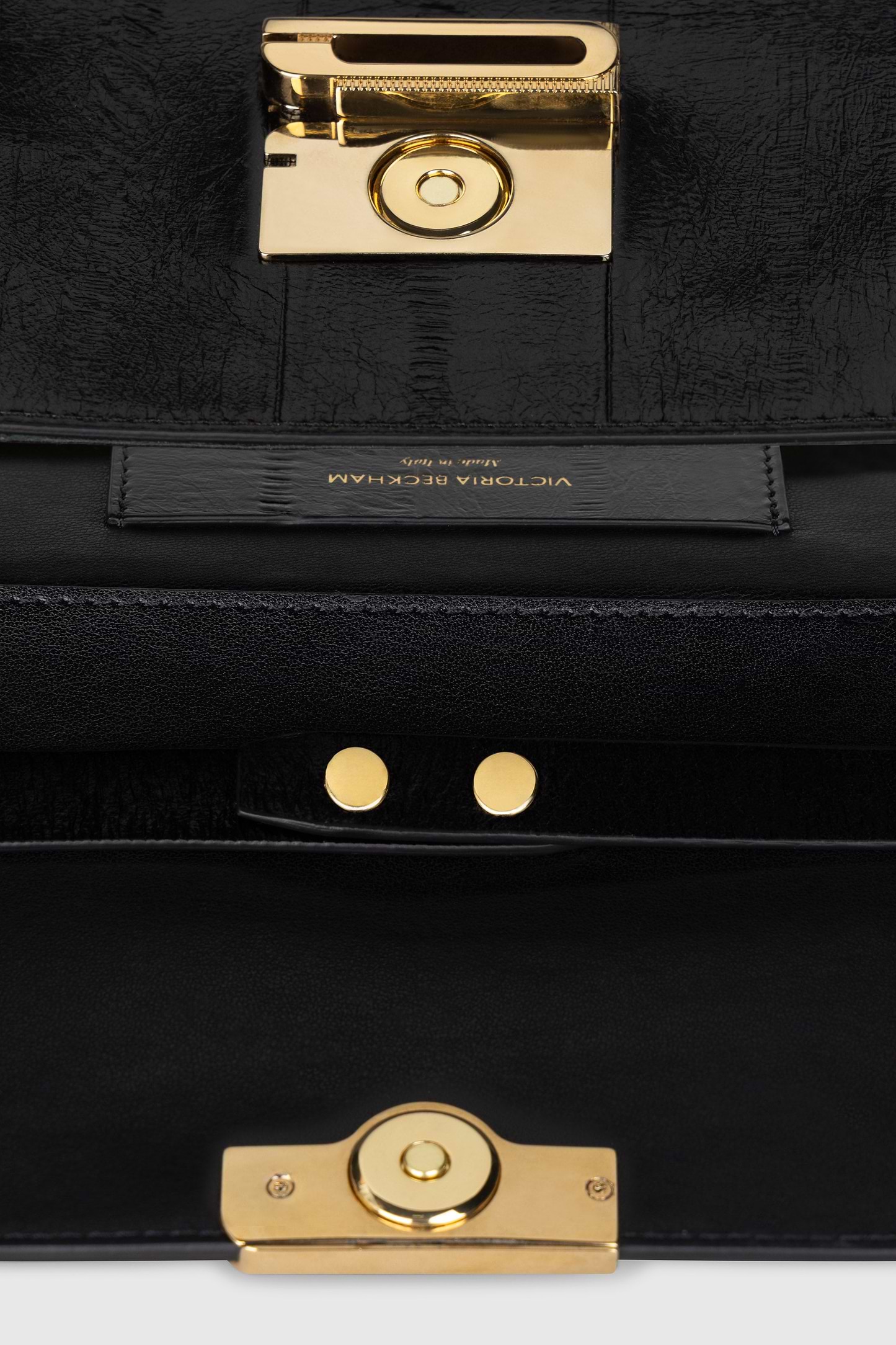 Dorian Trapeze Bag Black Printed Leather