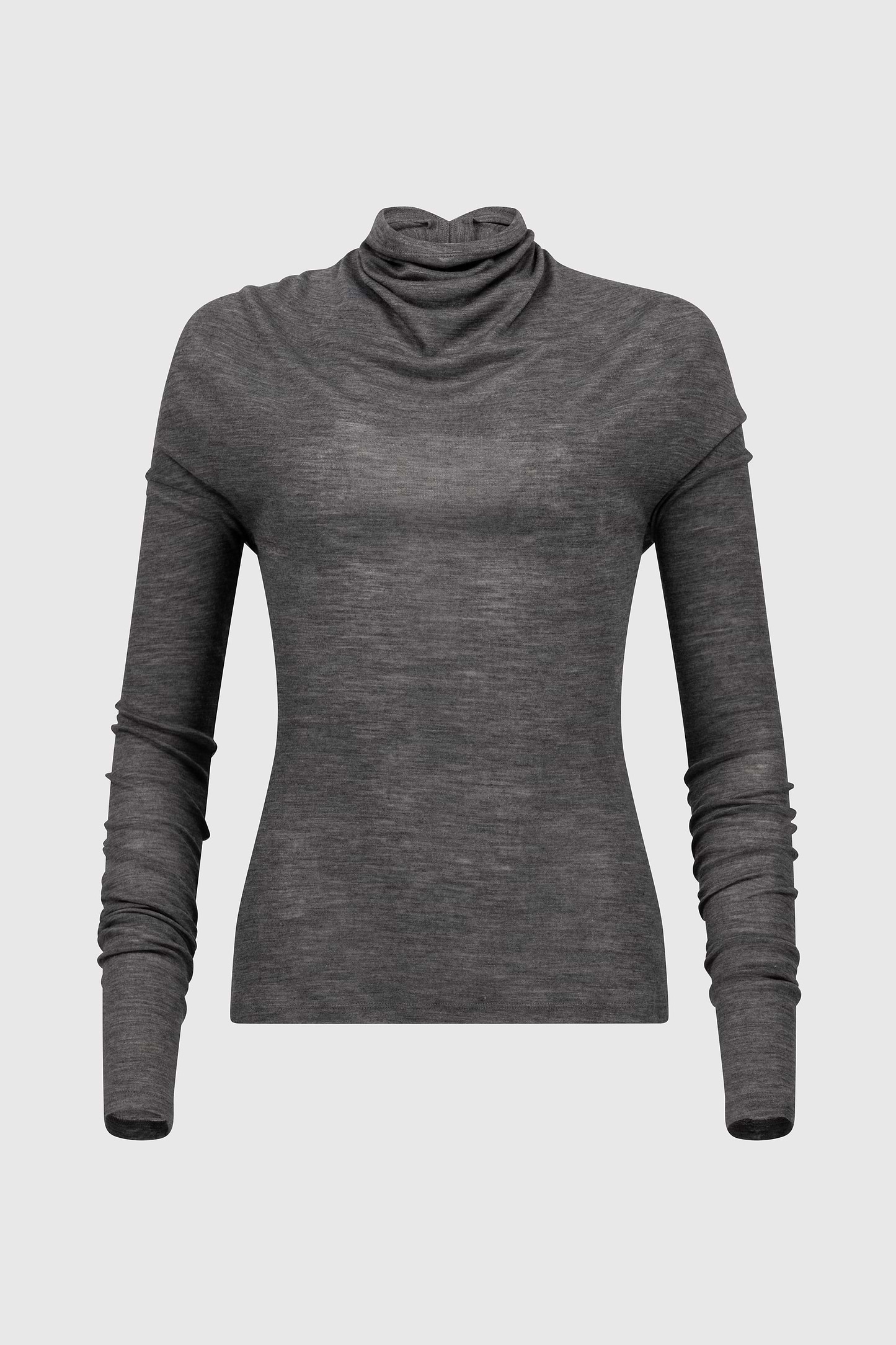 Draped Top In Grey Marl