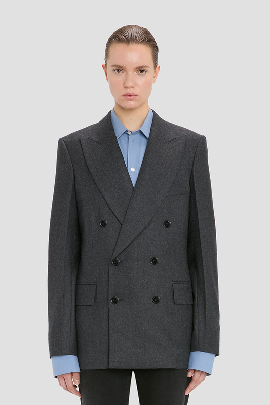 Tailored Jacket In Grey Melange