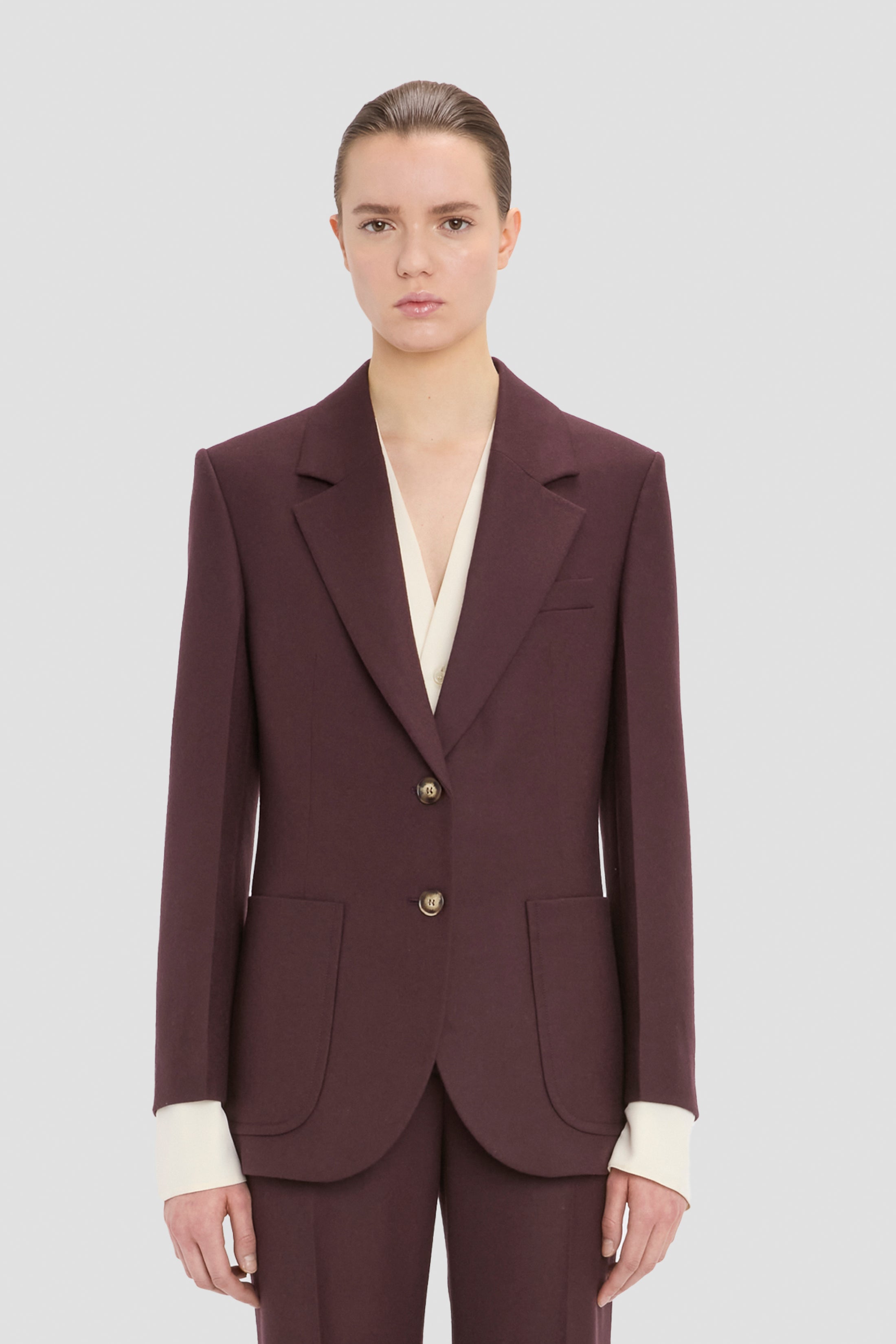 Katherine Jacket In Dark Burgundy