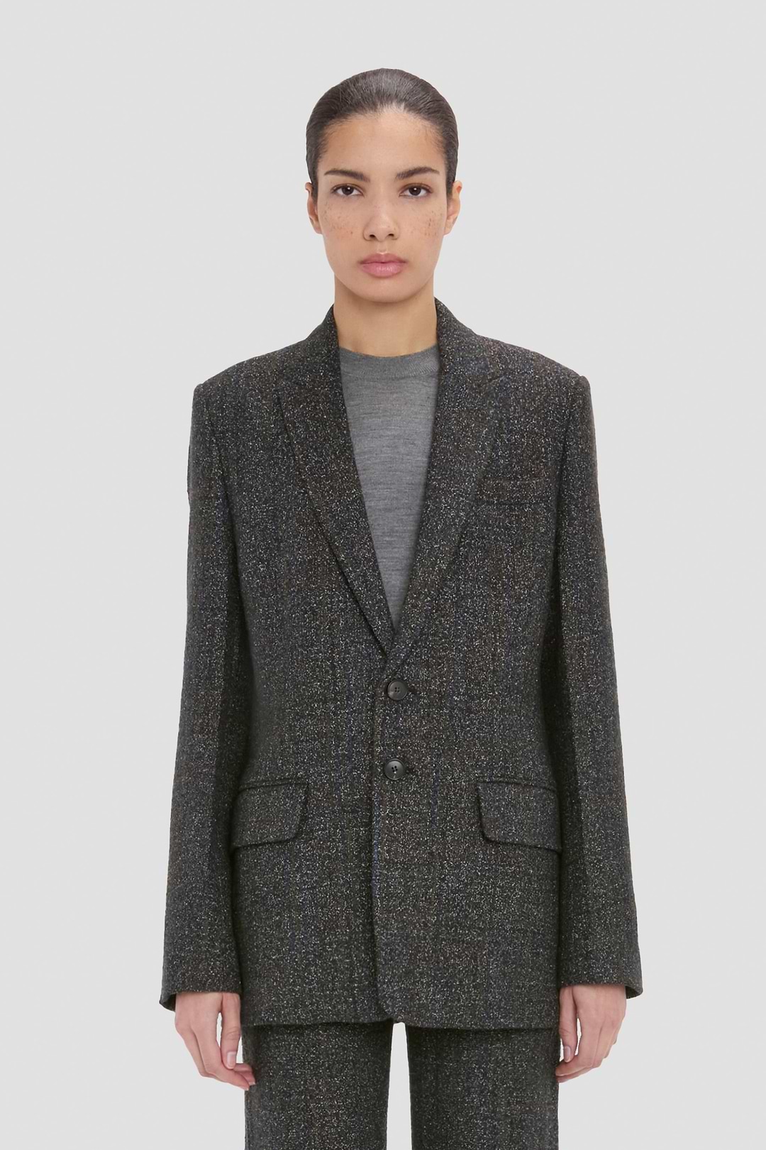 Tailored Jacket In Grey Melange
