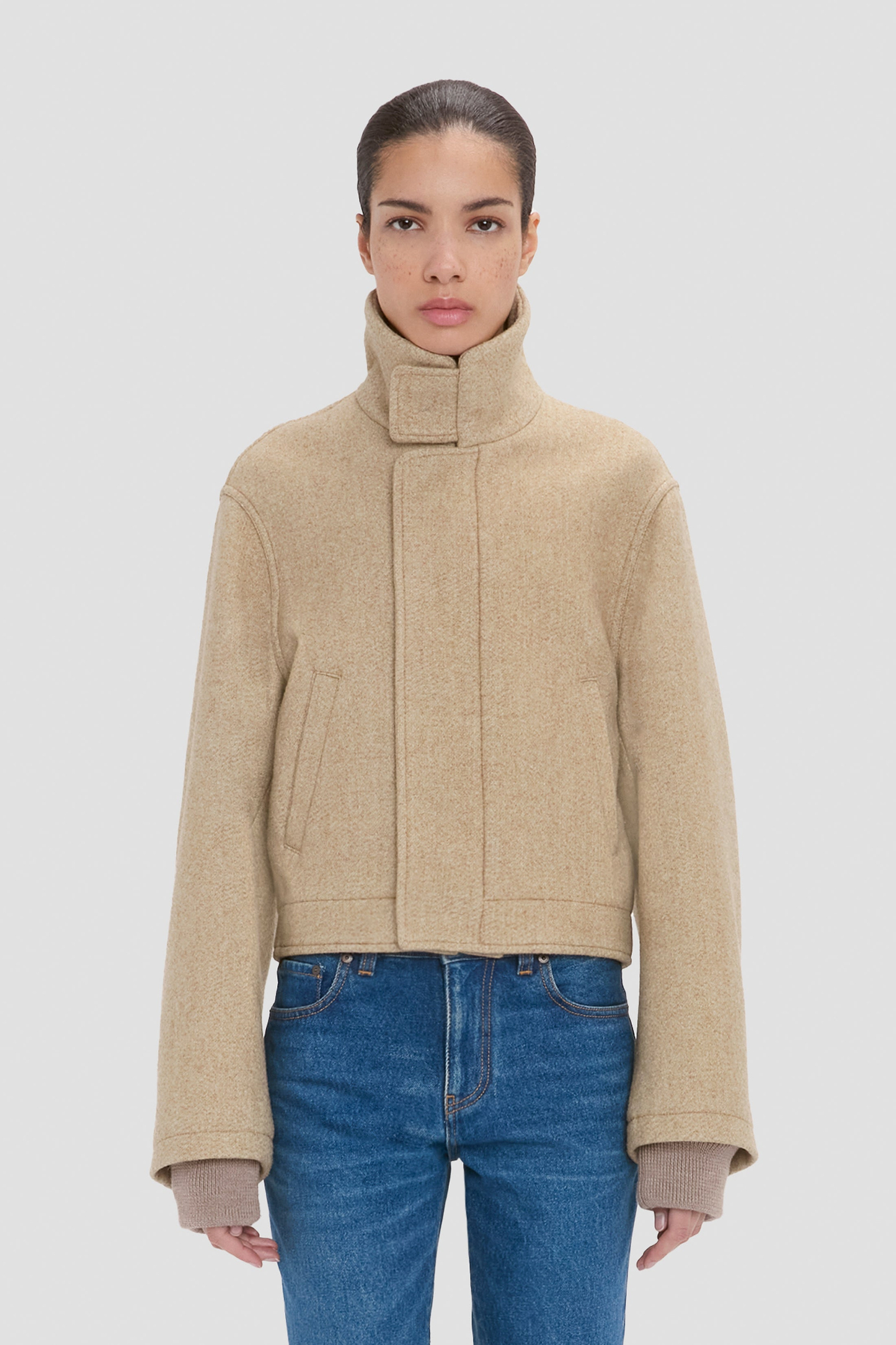 Bomber Jacket In Camel