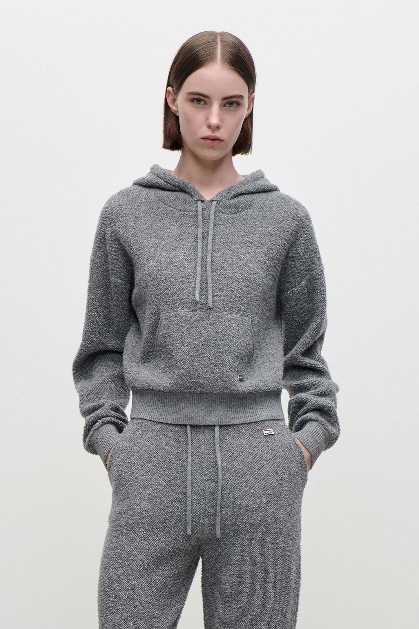 Lana Hoodie In Mid Grey
