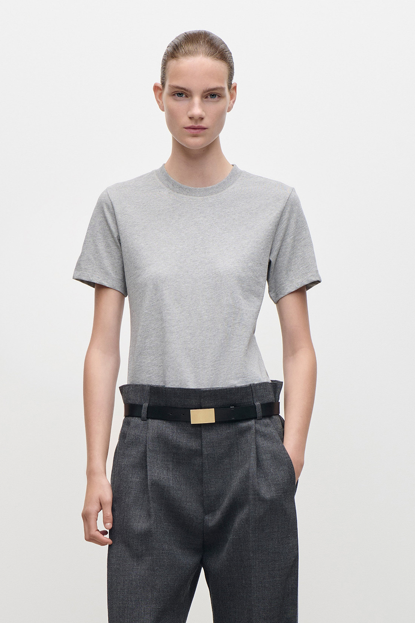 Jamie T-Shirt In Grey Marl