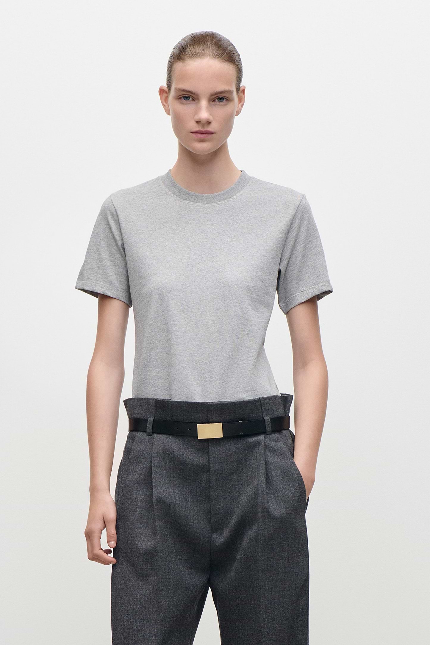 Jamie T-Shirt In Grey Marl