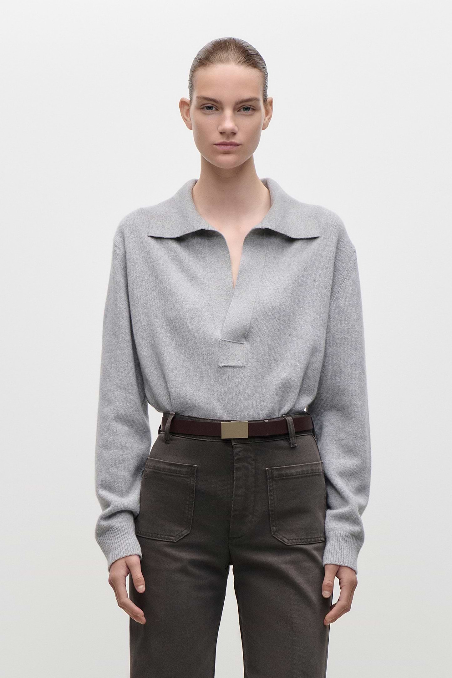 Genevieve Jumper In Mid Grey Marl