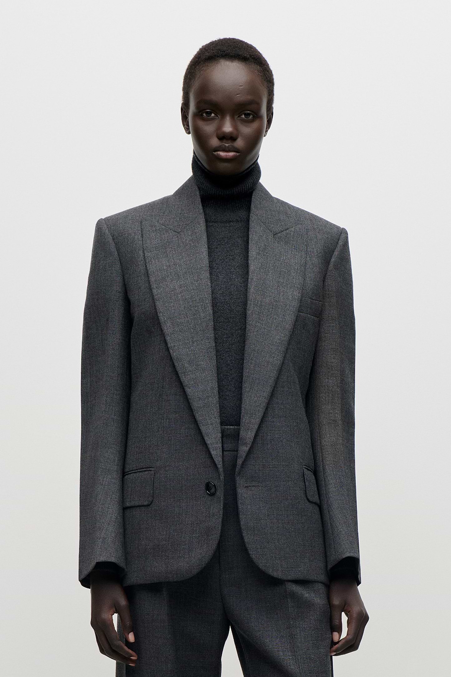 Roberta Jacket In Dark Grey Melange