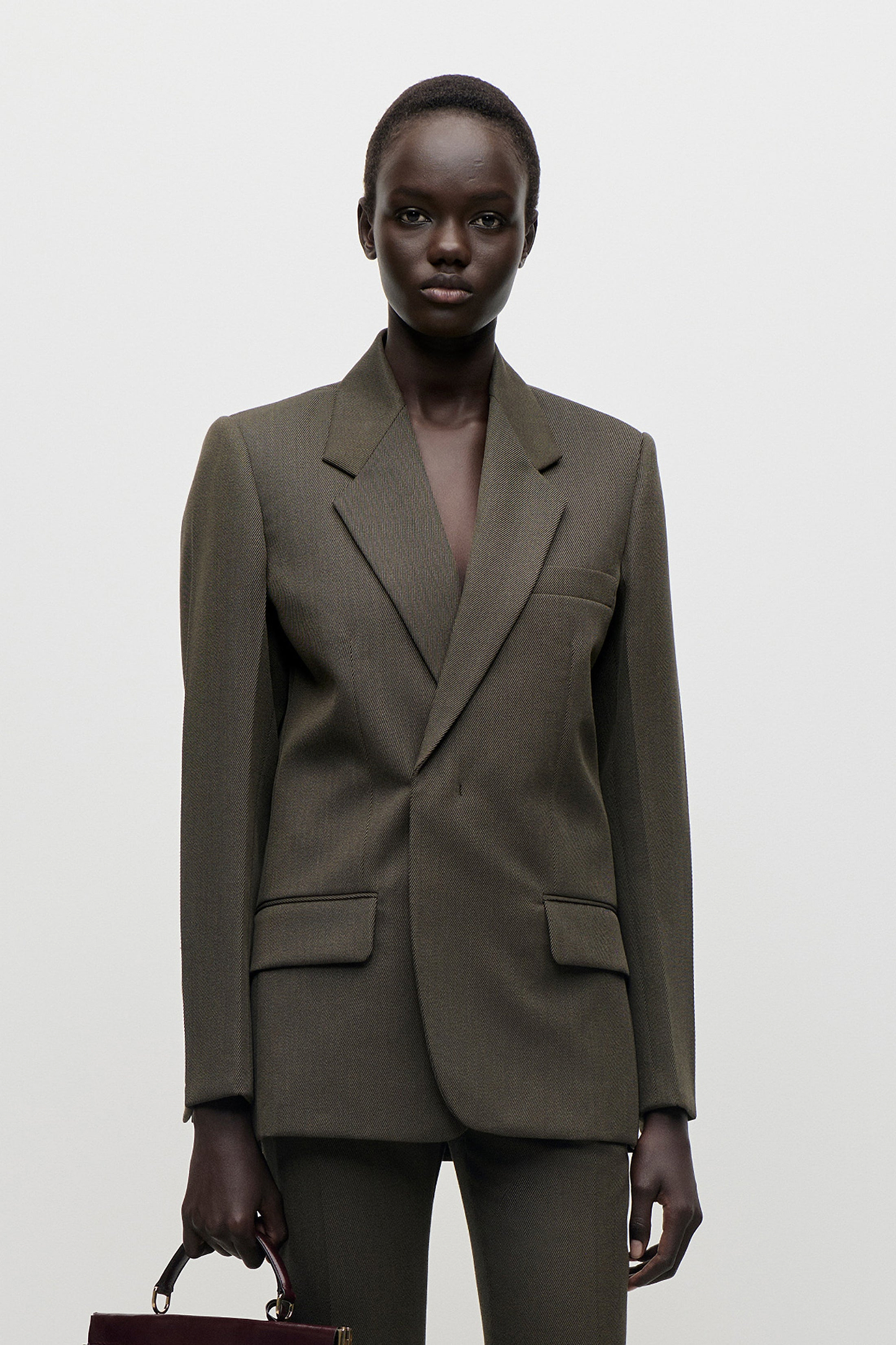 Single Breasted Jacket In Green