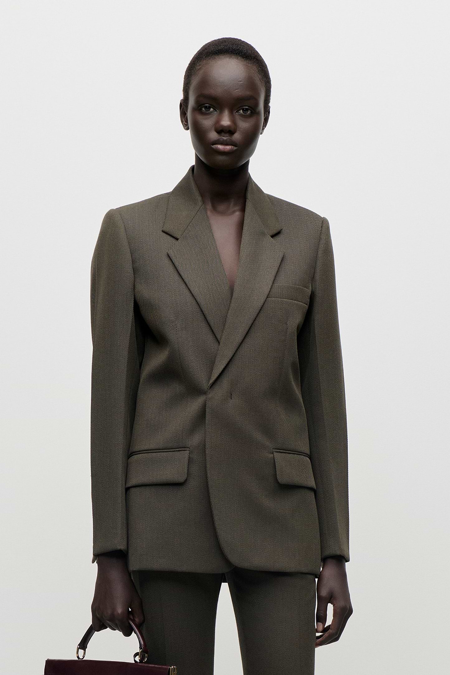 Single Breasted Jacket In Green