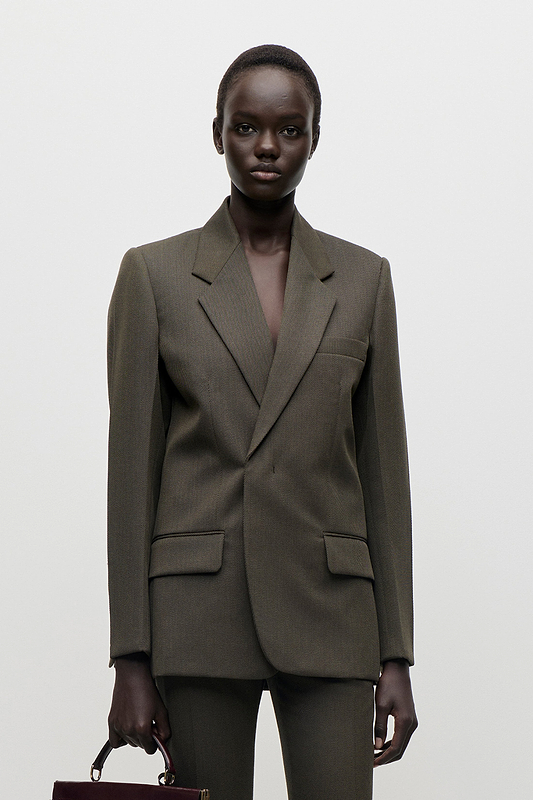 Single Breasted Jacket In Green
