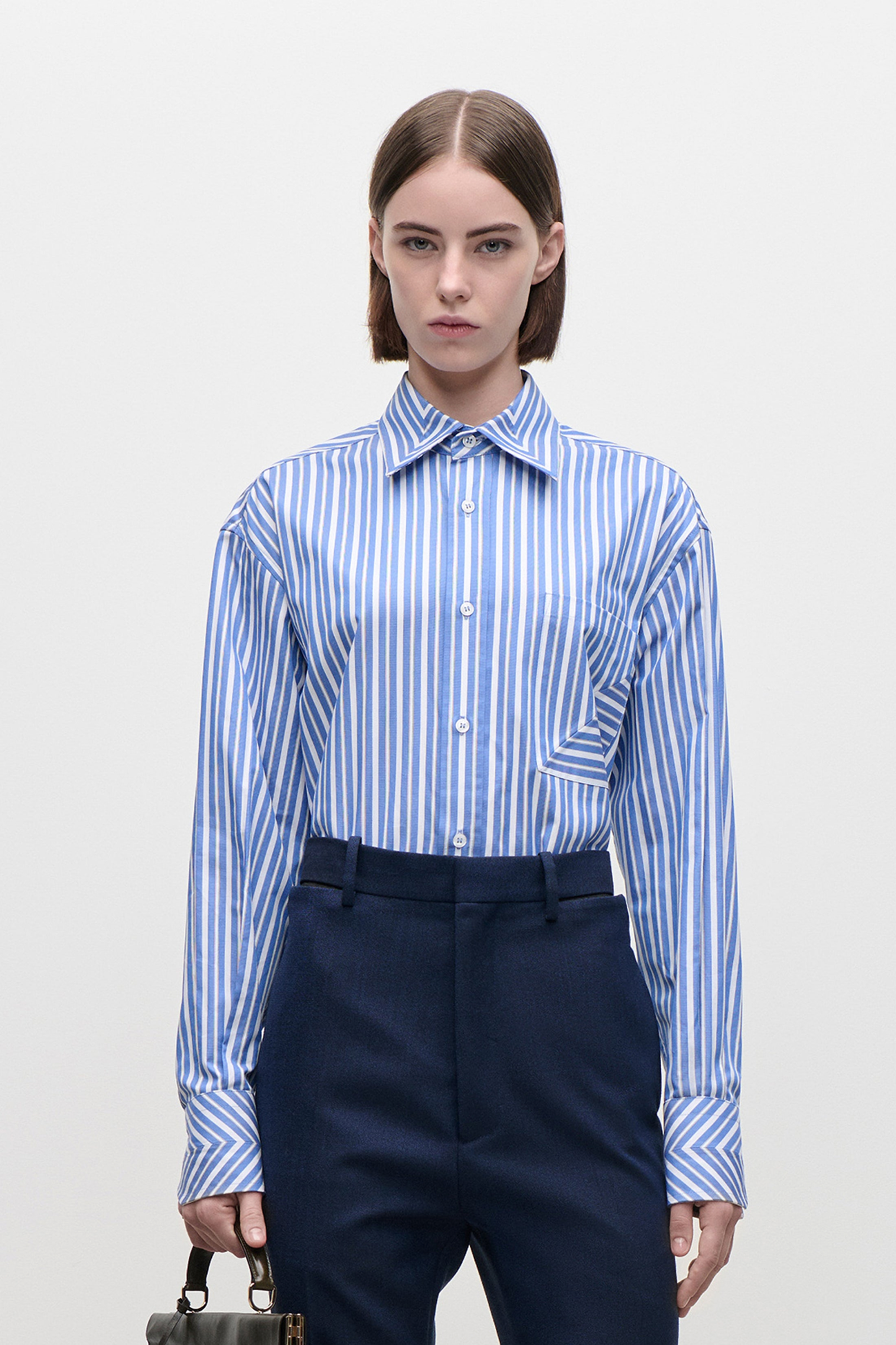 Pocket Detail Shirt In Blue