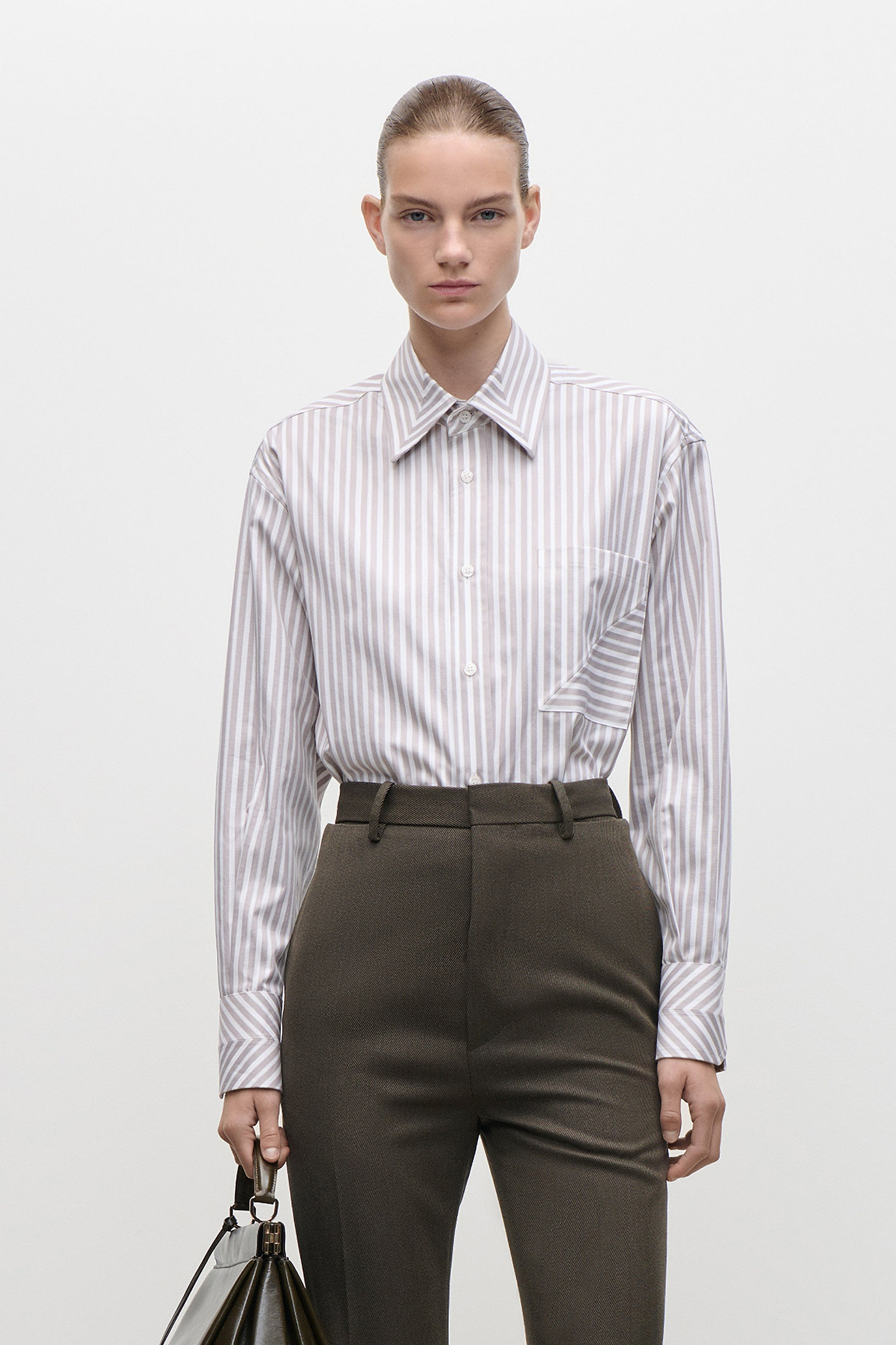 Pocket Detail Shirt In Lilac