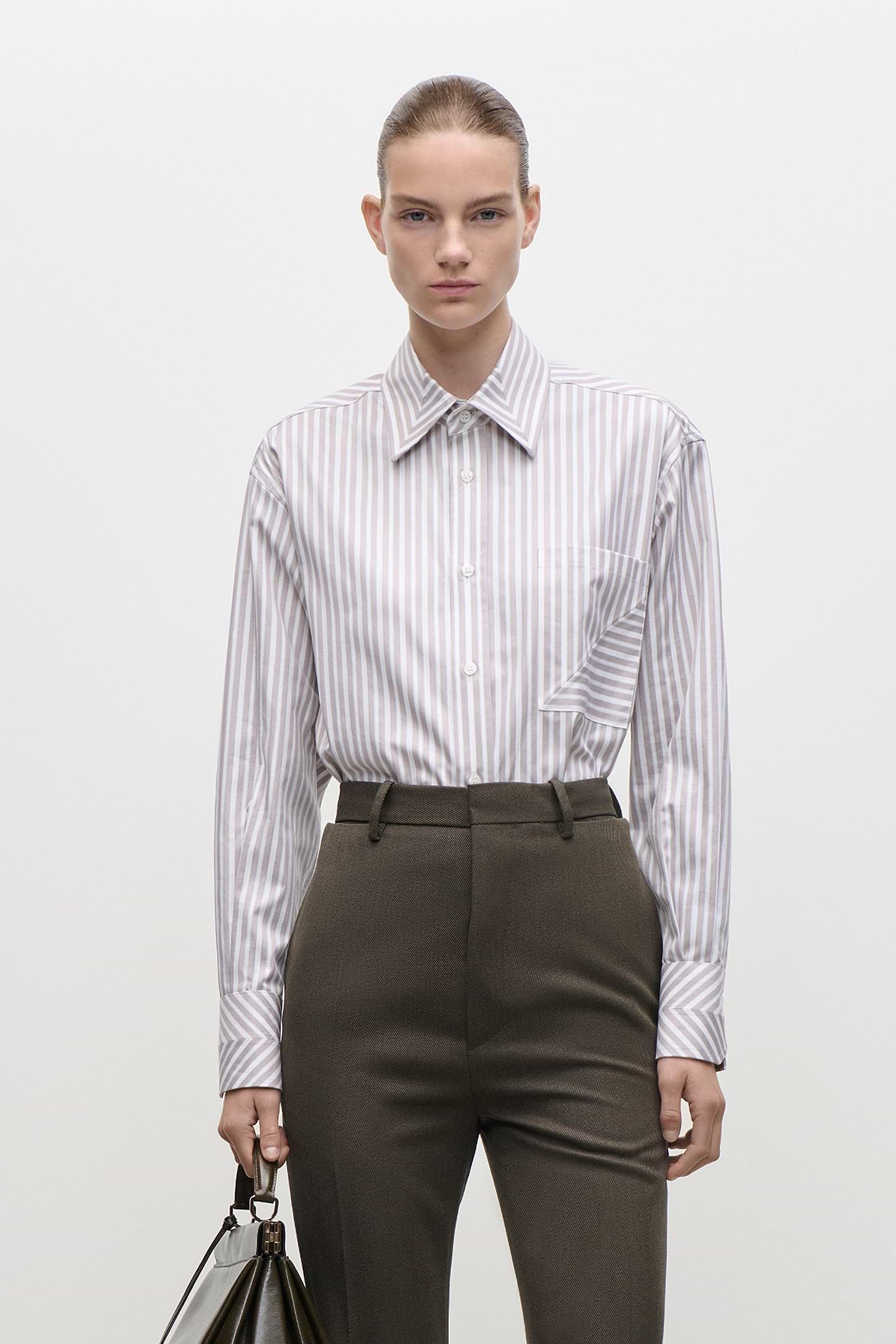 Pocket Detail Shirt In Lilac