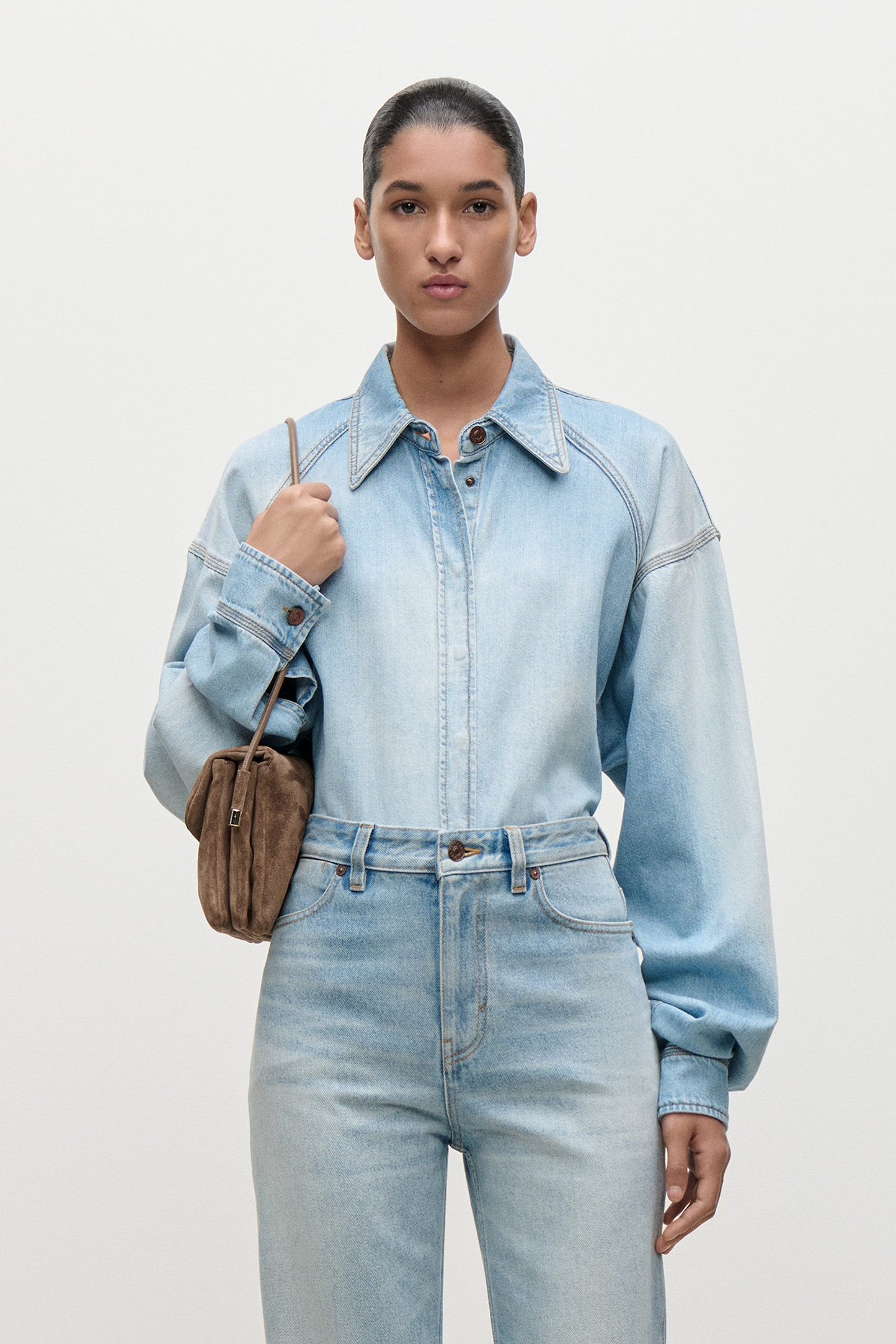 Denim Shirt In Light Blue