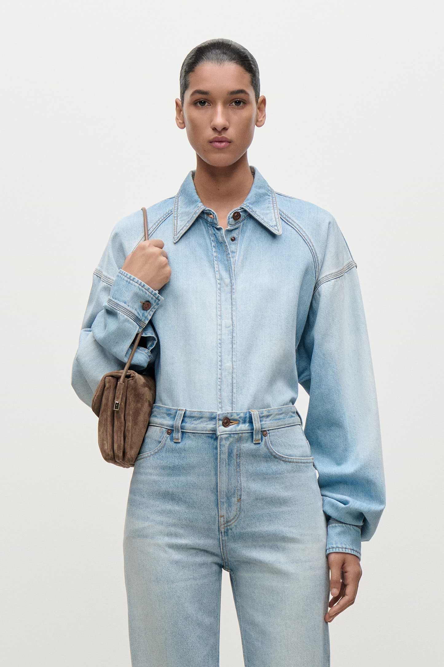 Denim Shirt In Light Blue