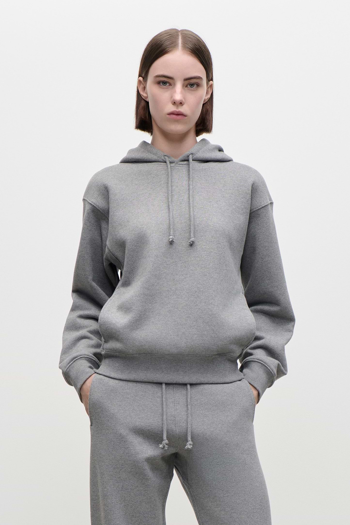 Mica Hoodie In Mid Grey Marl
