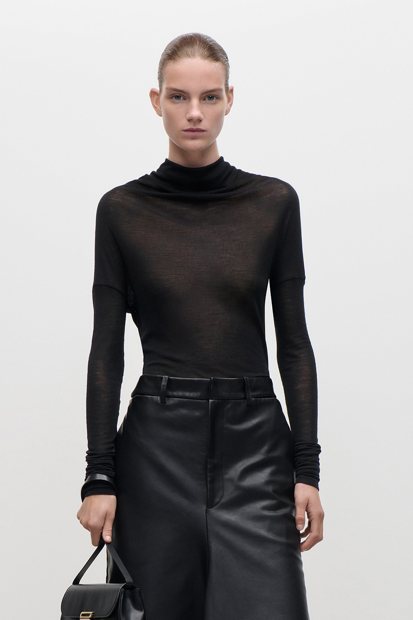 Draped Top In Black