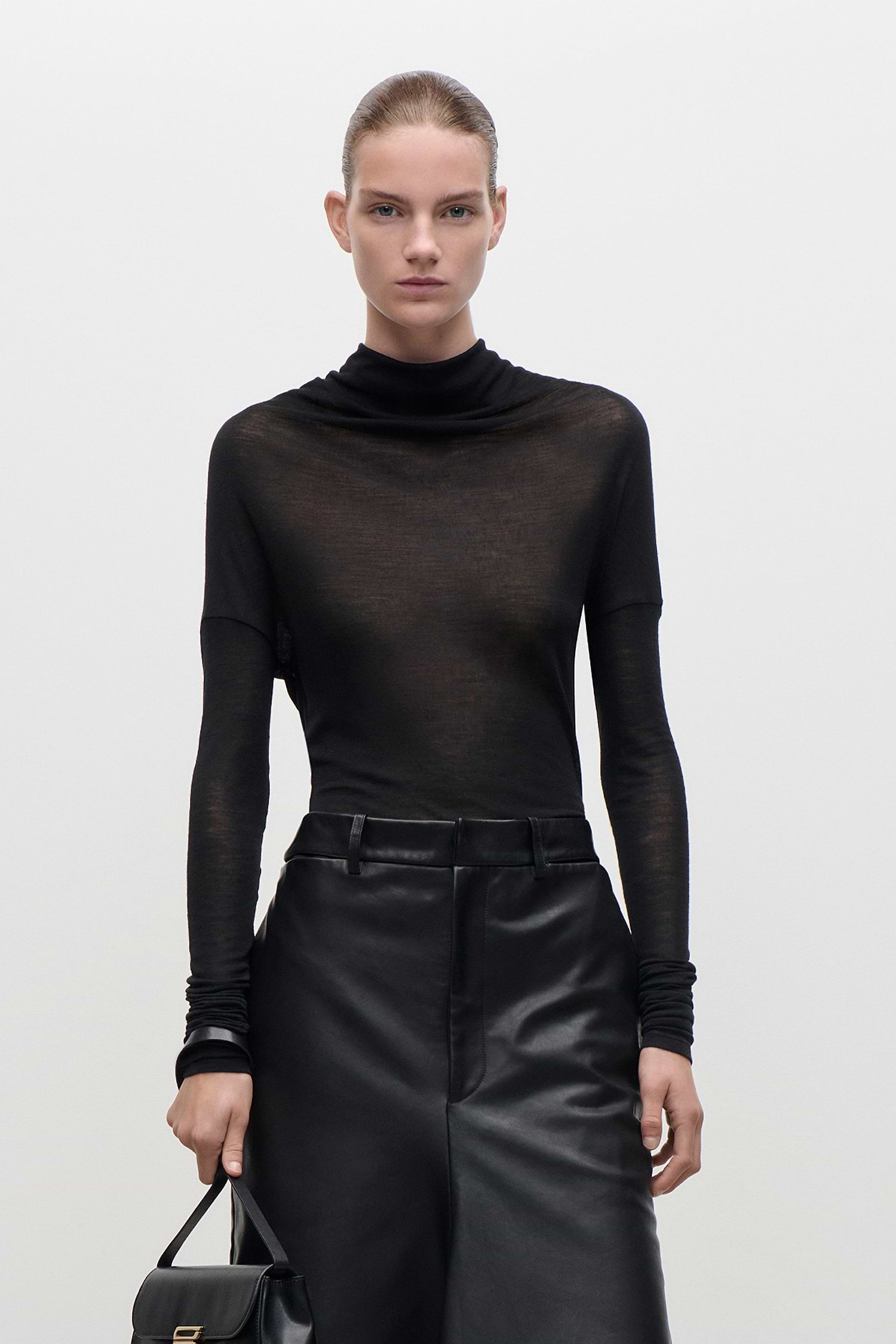 Draped Top In Black