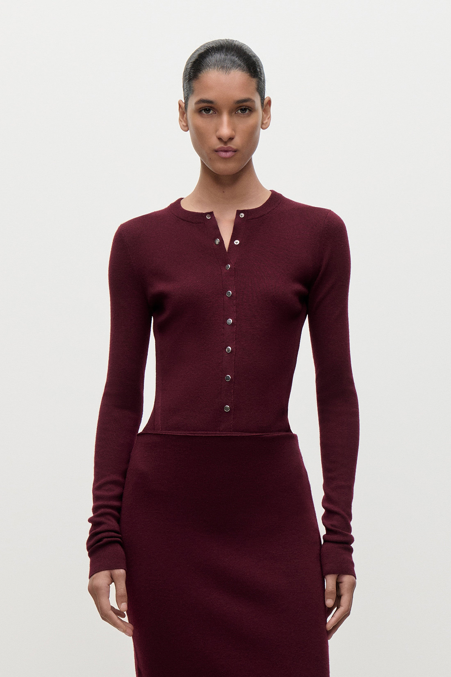 Cardigan In Burgundy