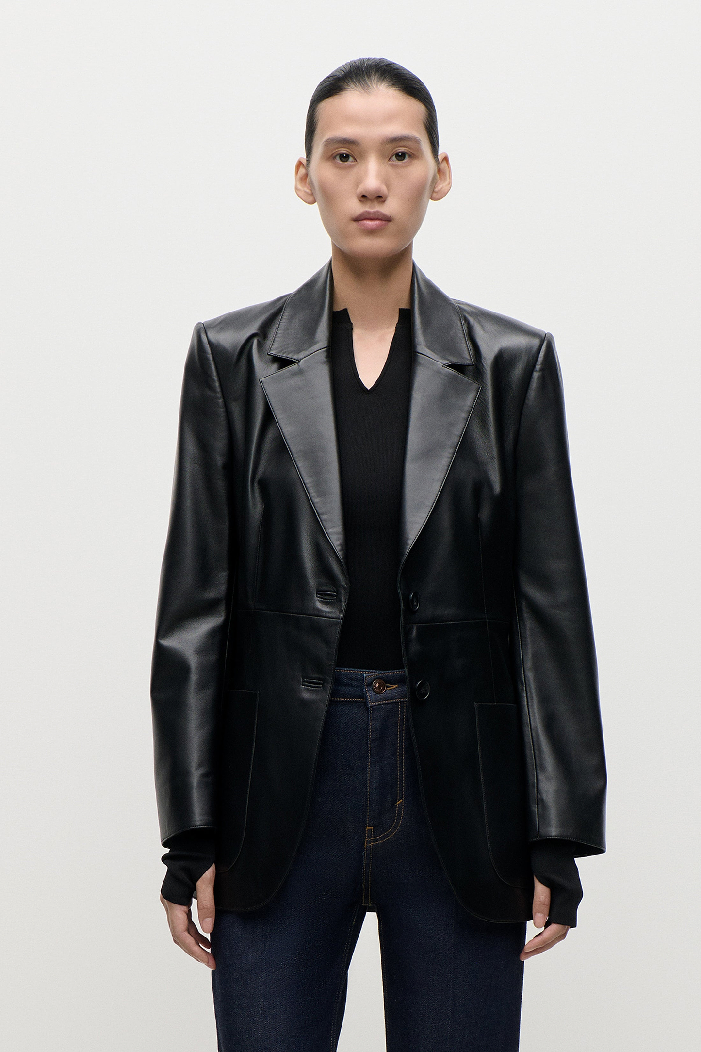 Leather Katherine Jacket In Black