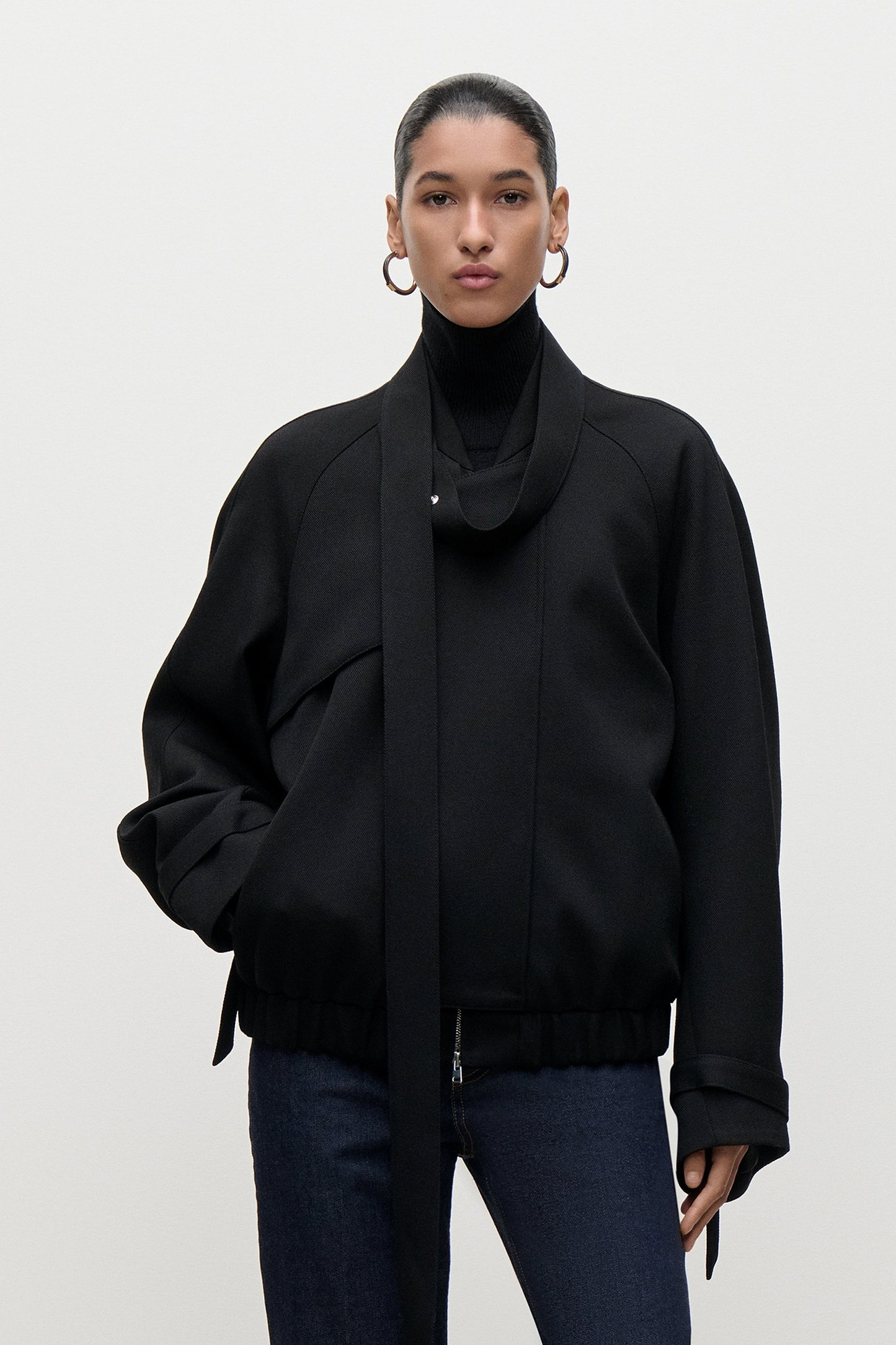 Ayla Bomber Jacket In Black
