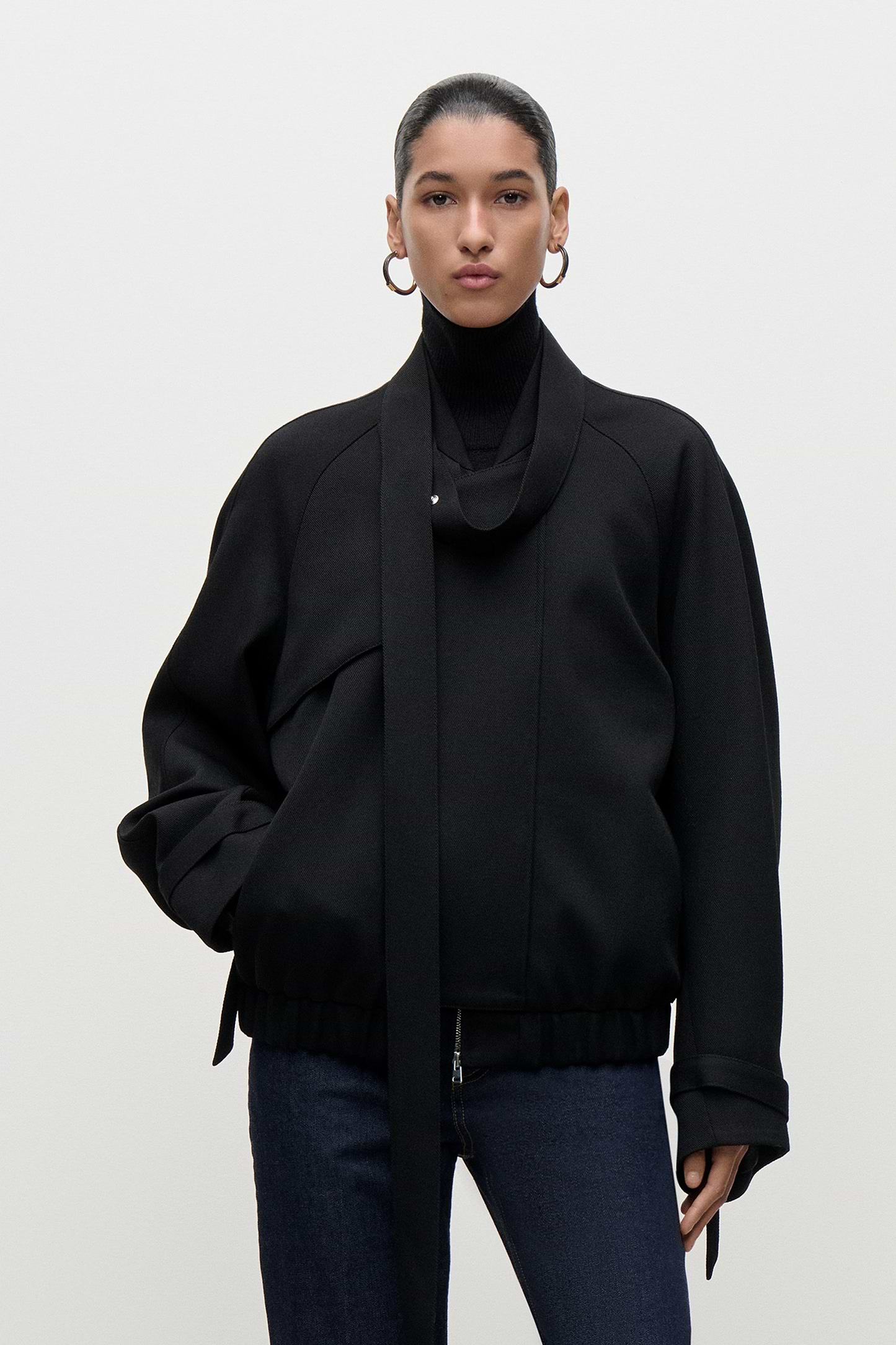 Ayla Bomber Jacket In Black