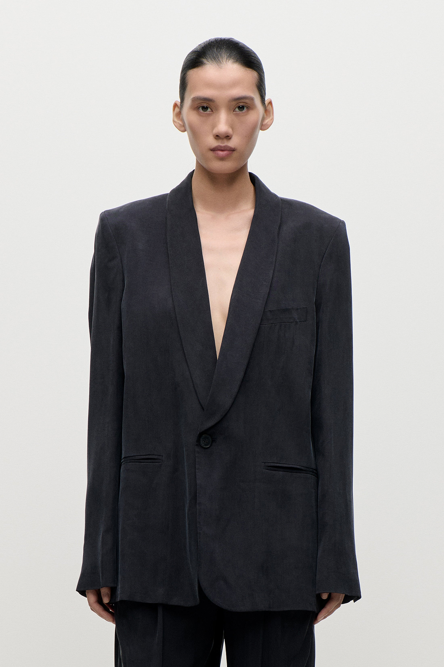 Shawl Collar Jacket In Navy