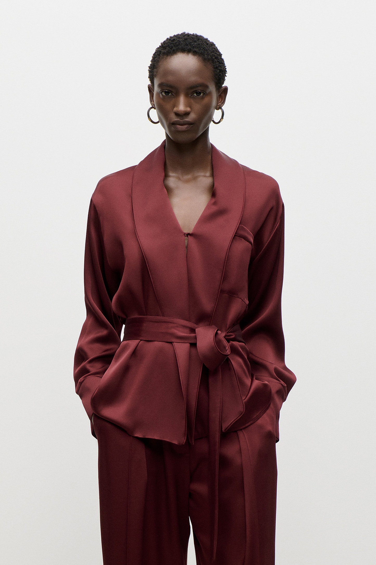 Alba Blouse In Burgundy