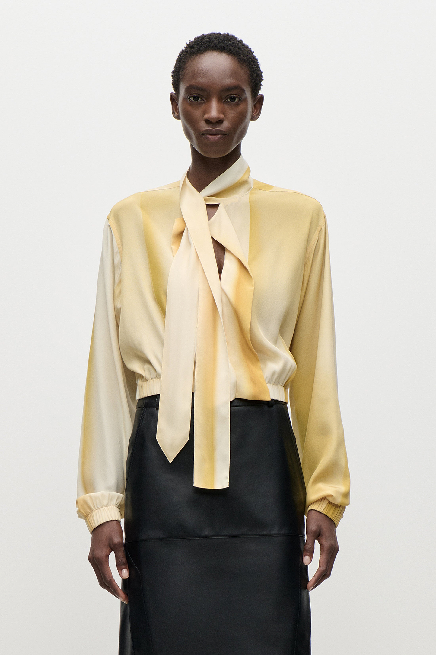 Scarf Blouse In Yellow