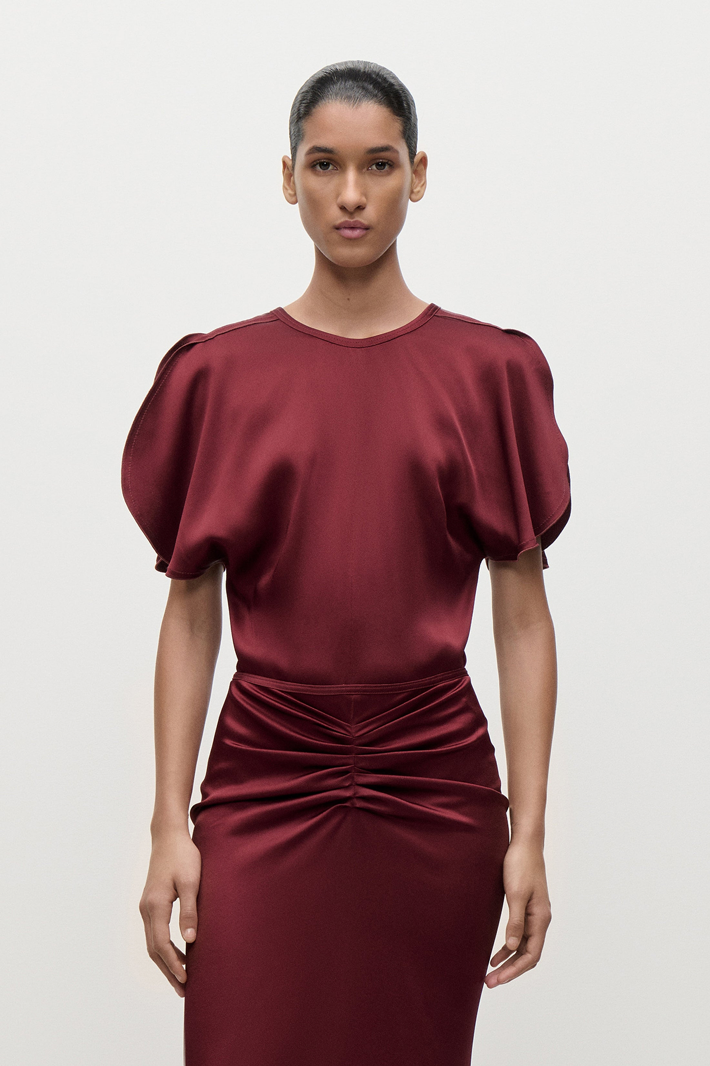 Bela Top In Burgundy
