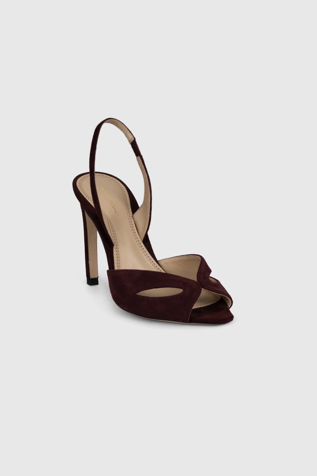 Harlow Mask Halter Back 100 Burgundy Suede