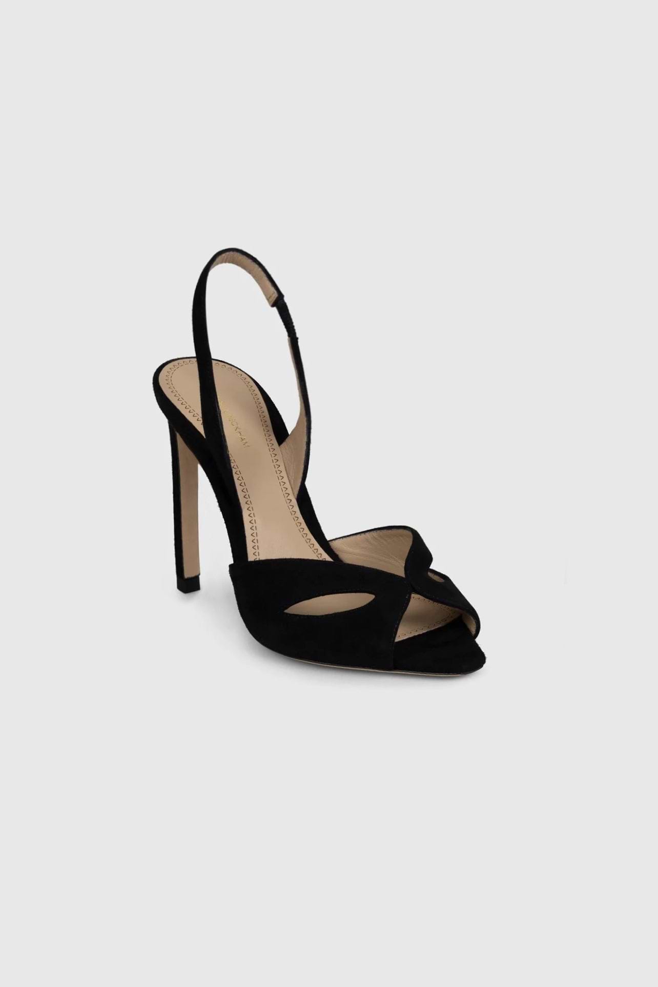Harlow Mask Halter Back 100 Black Suede