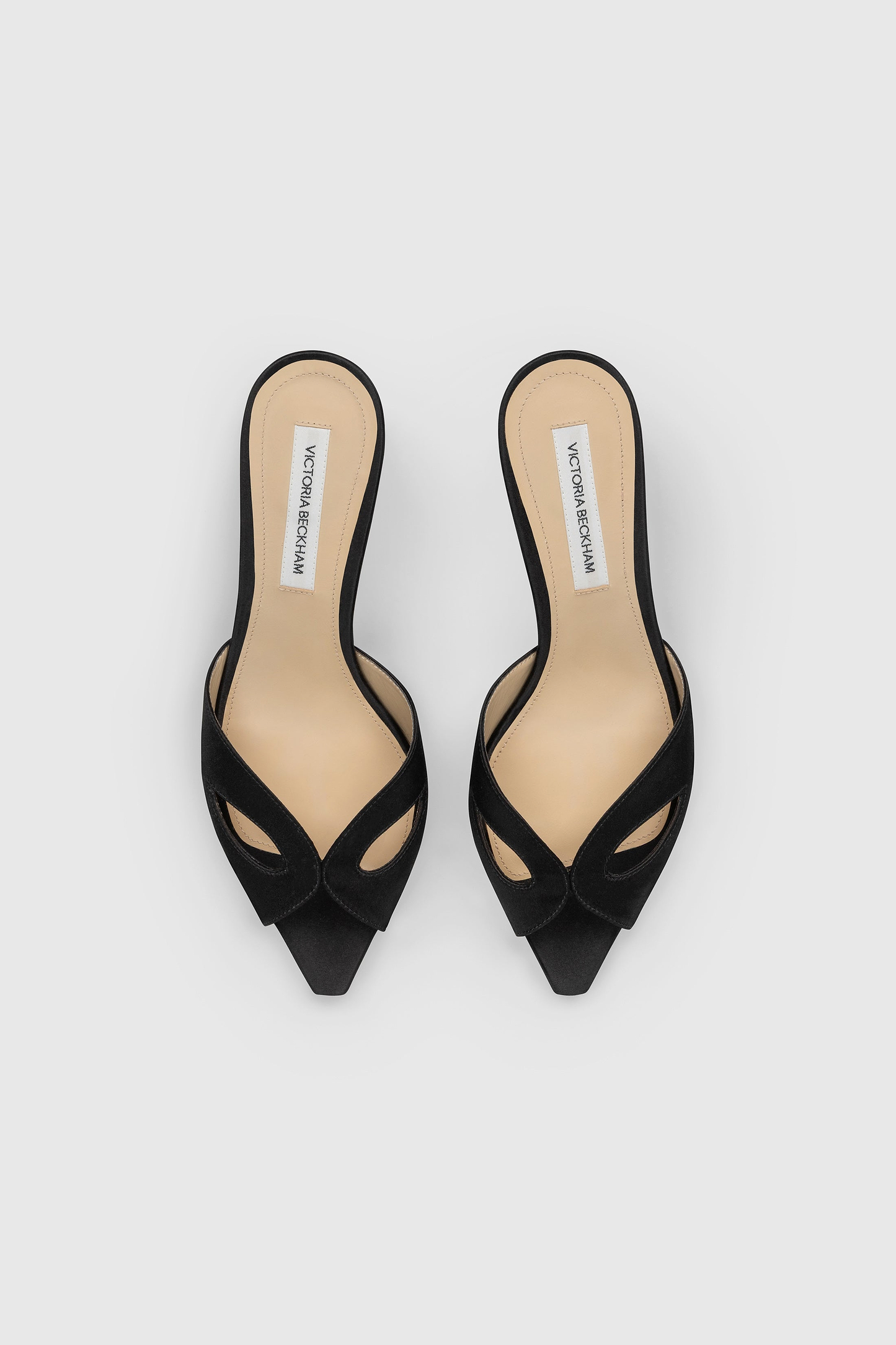 Harlow Mask Mule 55 Black Satin
